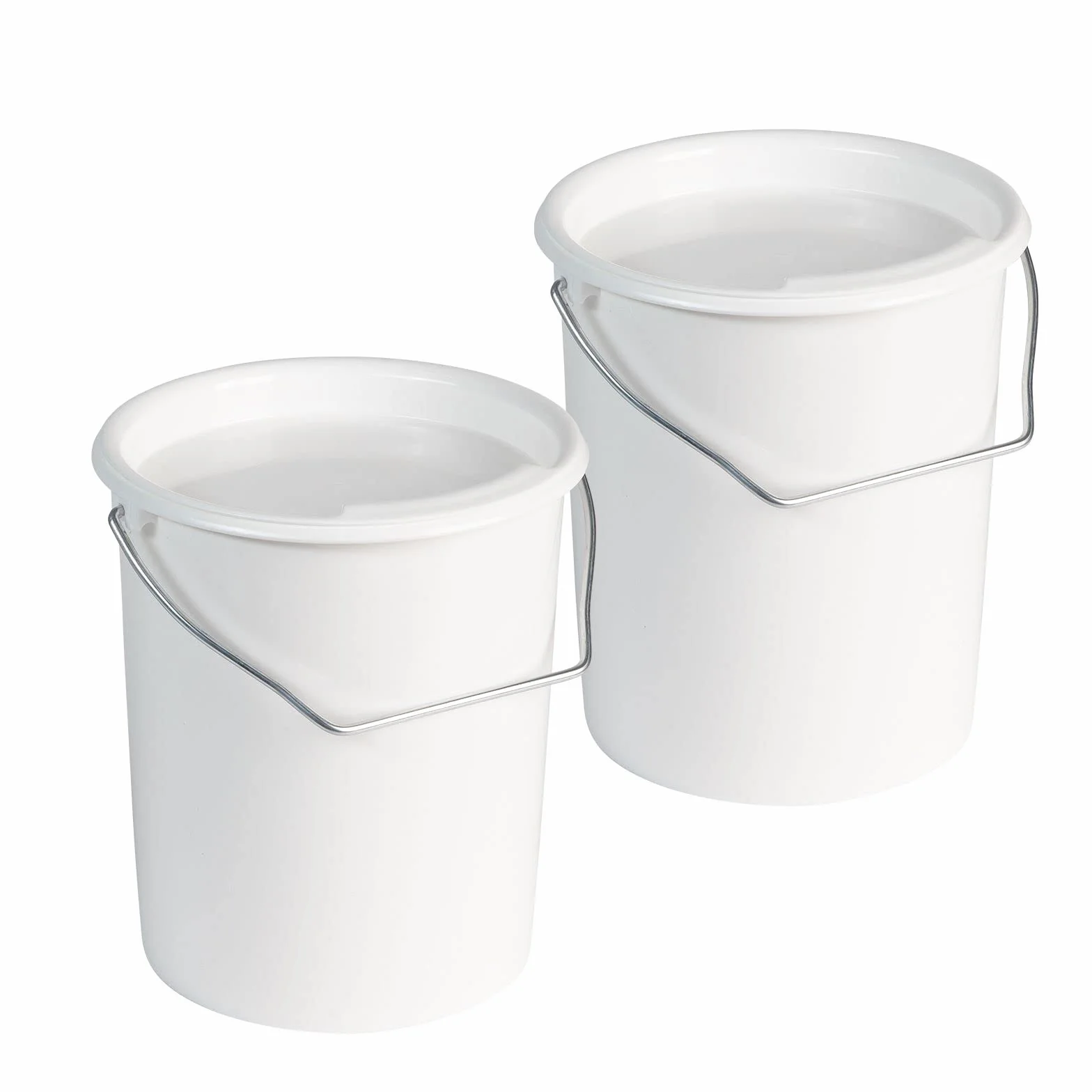 Westmark 237922E3-2 secchi per latte/scorte con manico e coperchio, capacità di riempimento: 3 l, in plastica, maxi, colore: Bianco