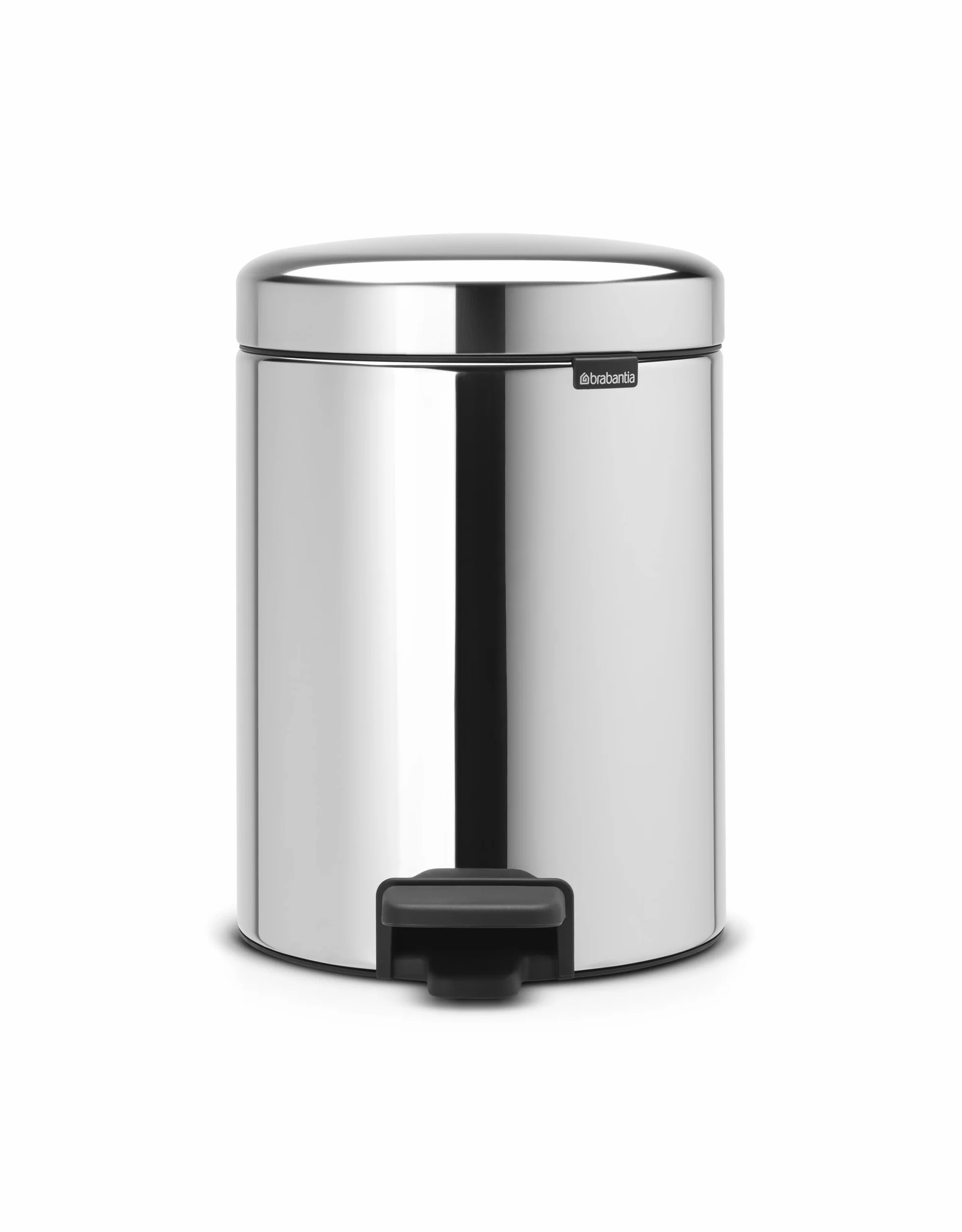 Brabantia Pattumiera con Pedale 5 Litri Argento Inox Lucido