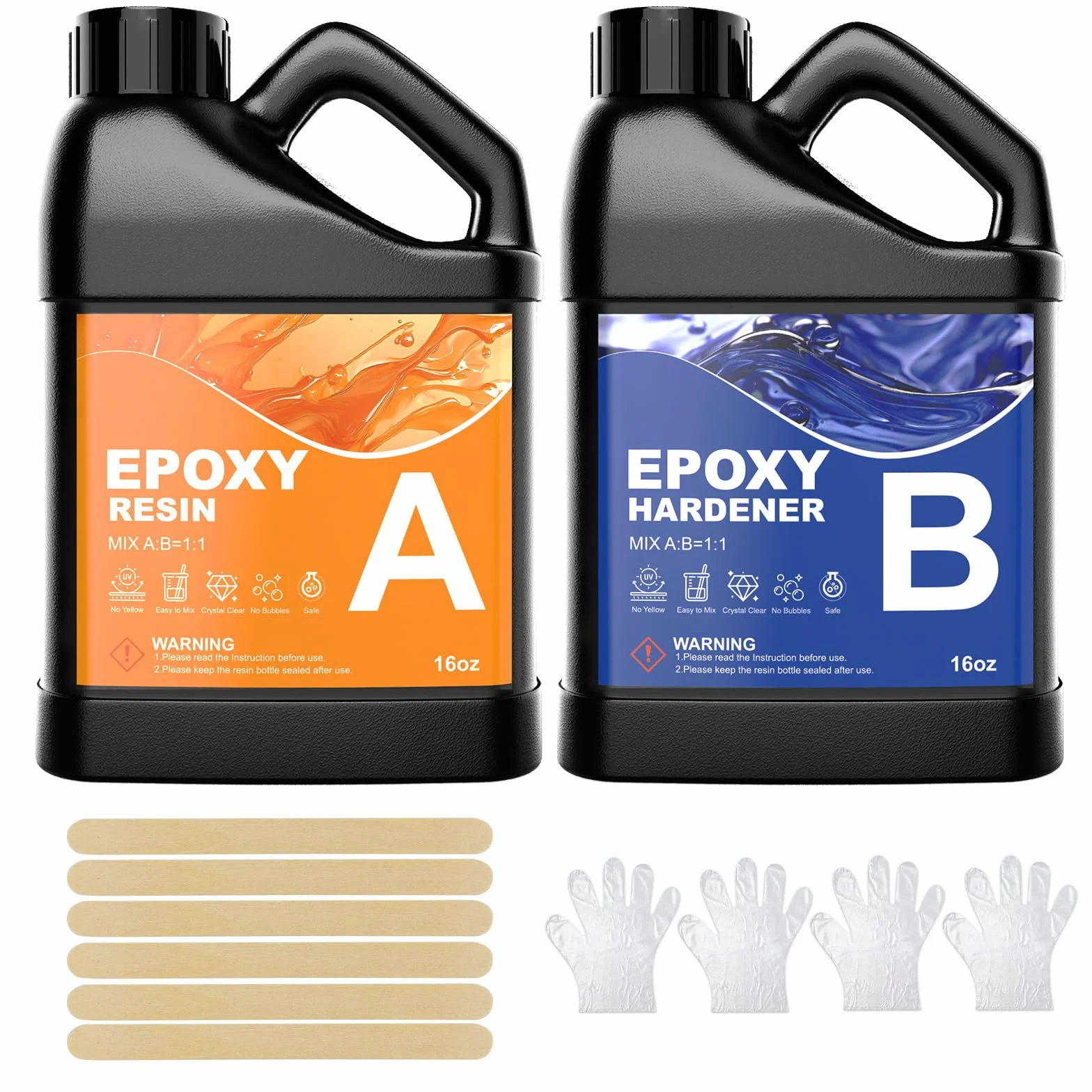Resina epossidica trasparente 948 ml 32 oz set lucido rapporto 1:1 per gioielli forme decorazioni casa