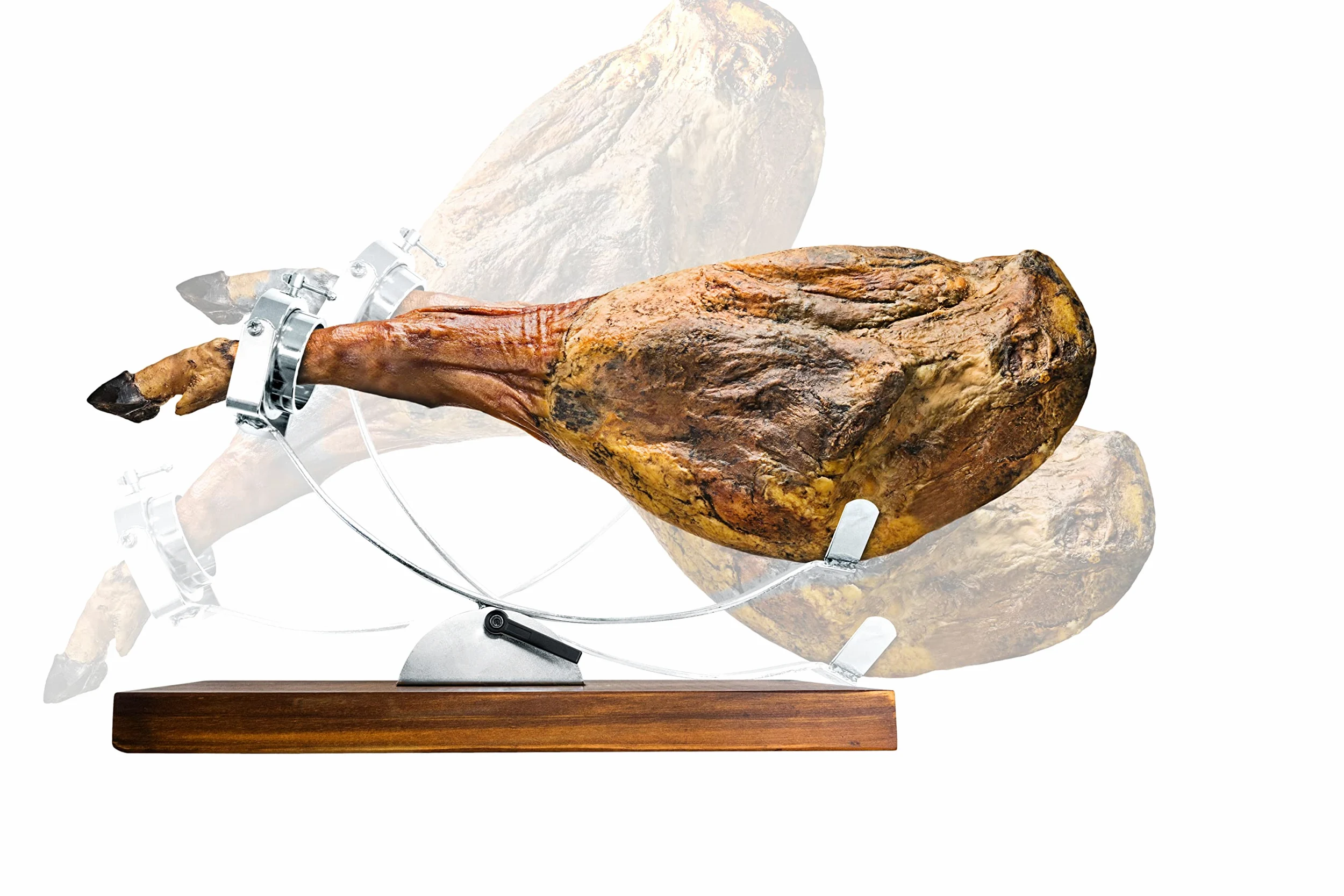 Nerthus FIJ 956 set portaprosciutto basculante con testa girevole e base regolabile con coltello prosciutto
