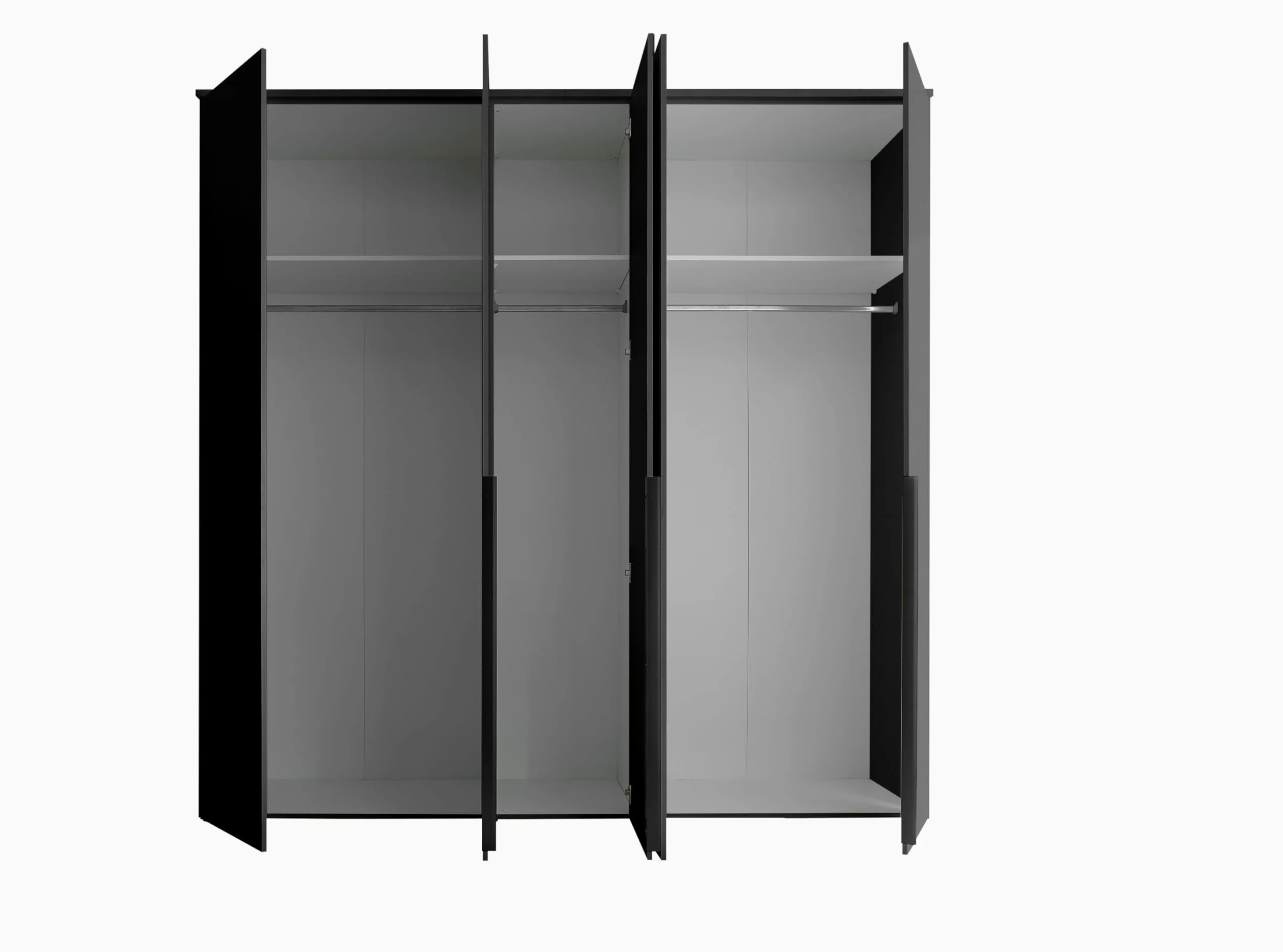 AVANTI TRENDSTORE - Civiasco - Armadio con 5 ante a battente di colore antracite Dimensioni ca. LAP 225x225x52cm