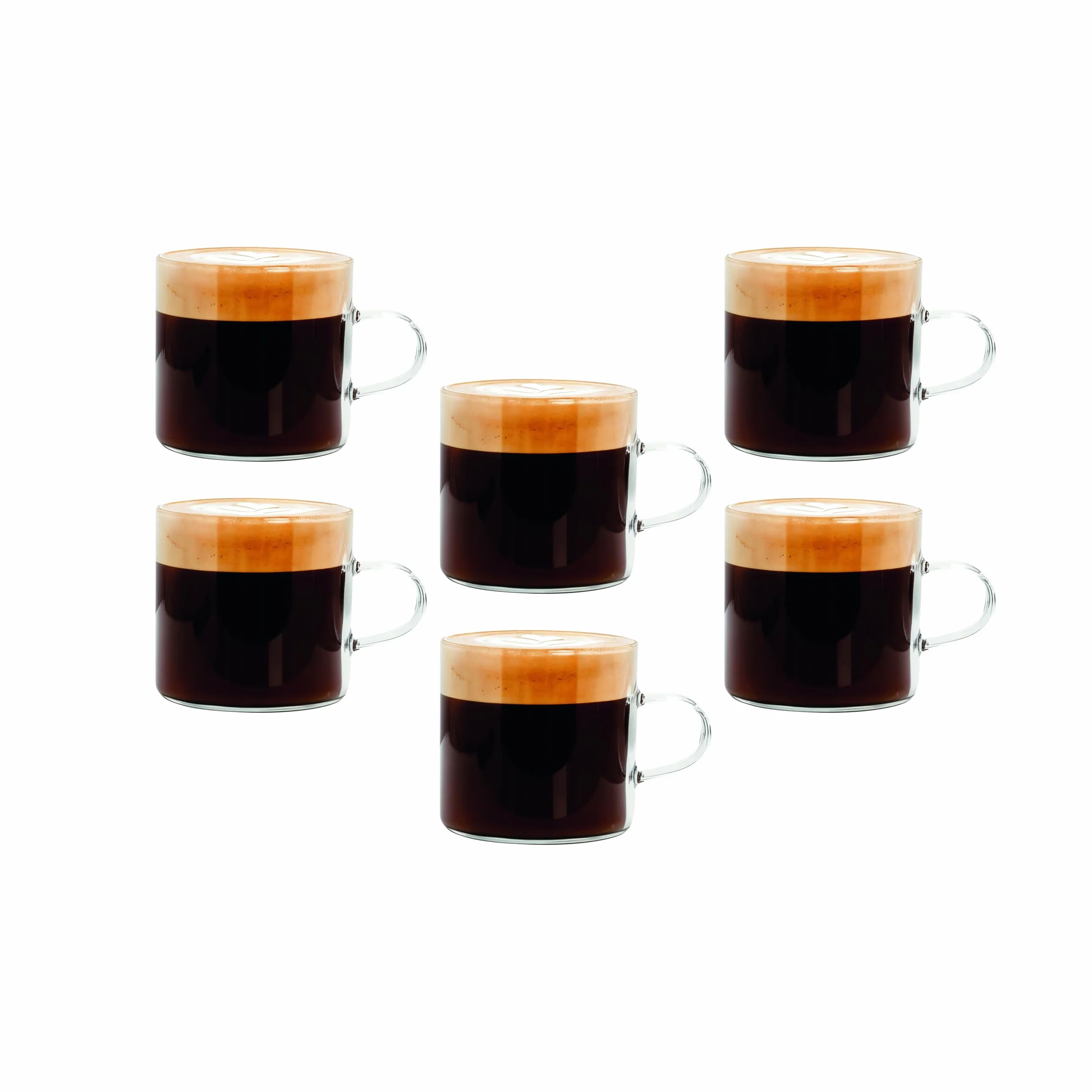 Tognana Lyra, set 6 tazze caffè 130 cc, vetro, trasparente