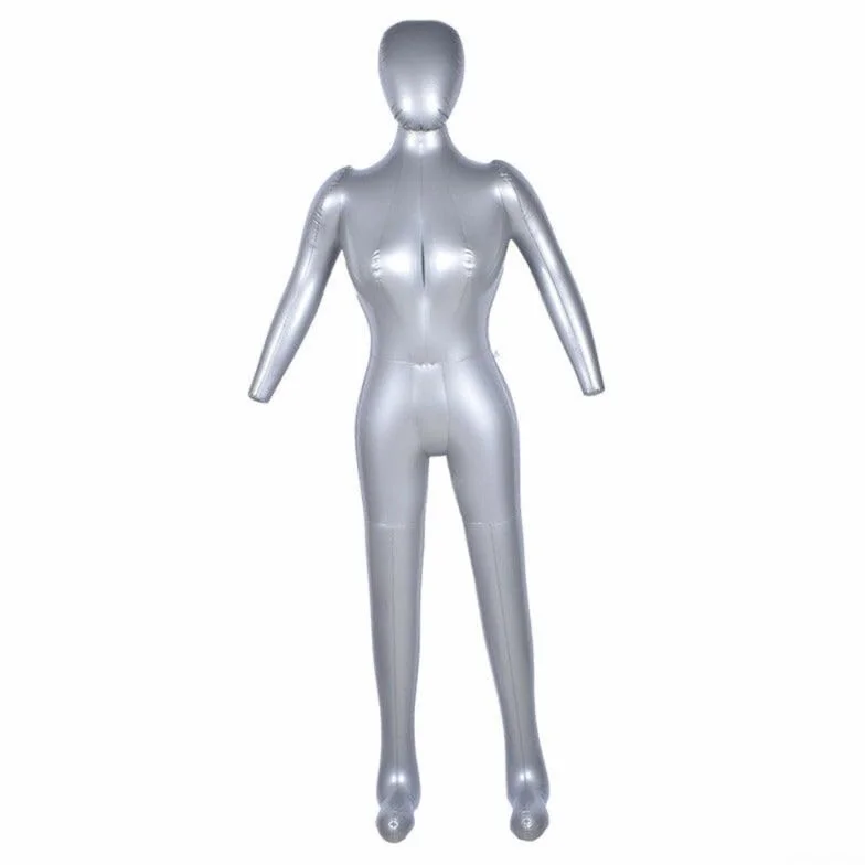 Manichino gonfiabile femminile 165 cm corpo intero busto display intimo PVC