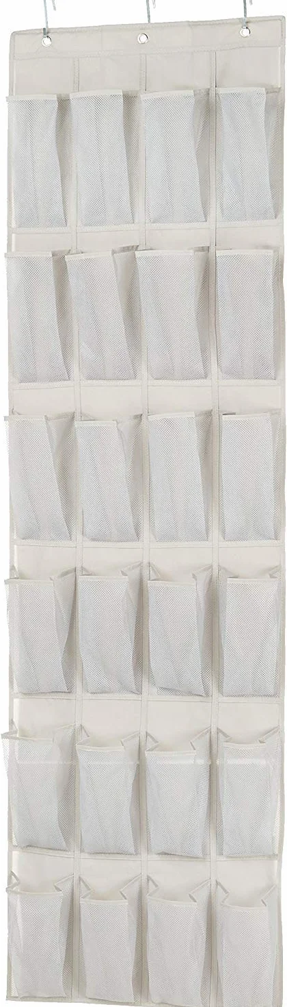 Amazon Basics Scarpiera a sospensione da porta 24 scomparti 48x170.7 cm Grigio
