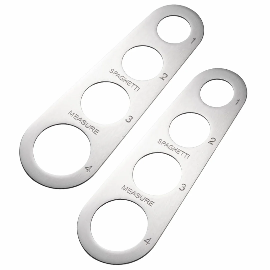 Misuratore di spaghetti in acciaio inox a 4 fori, 2 Pezzi, Dosaspaghetti, Gadget per il Controllo Delle Porzioni di Pasta, Utensili da Cucina, Forniture di Cottura, Accessori Fai-da-Te-Pasta