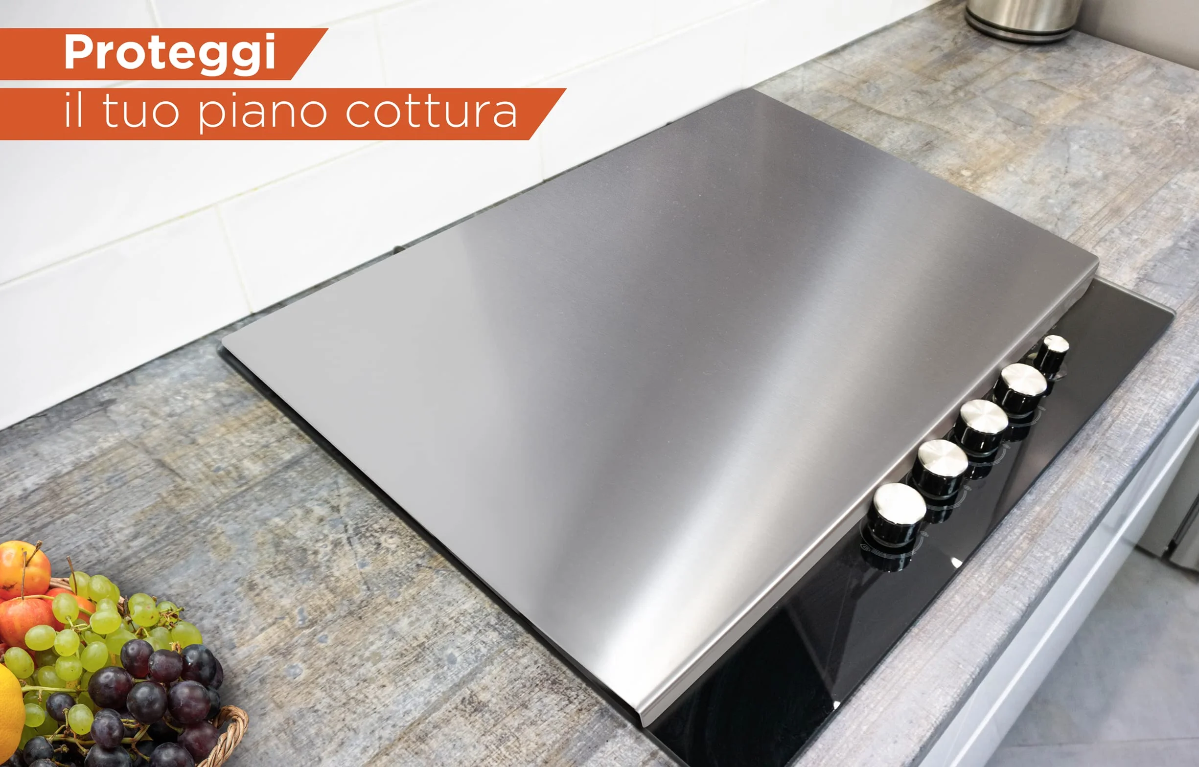 INOXLM Spianatoia in Acciaio Inox 40x50 Piega 2 cm