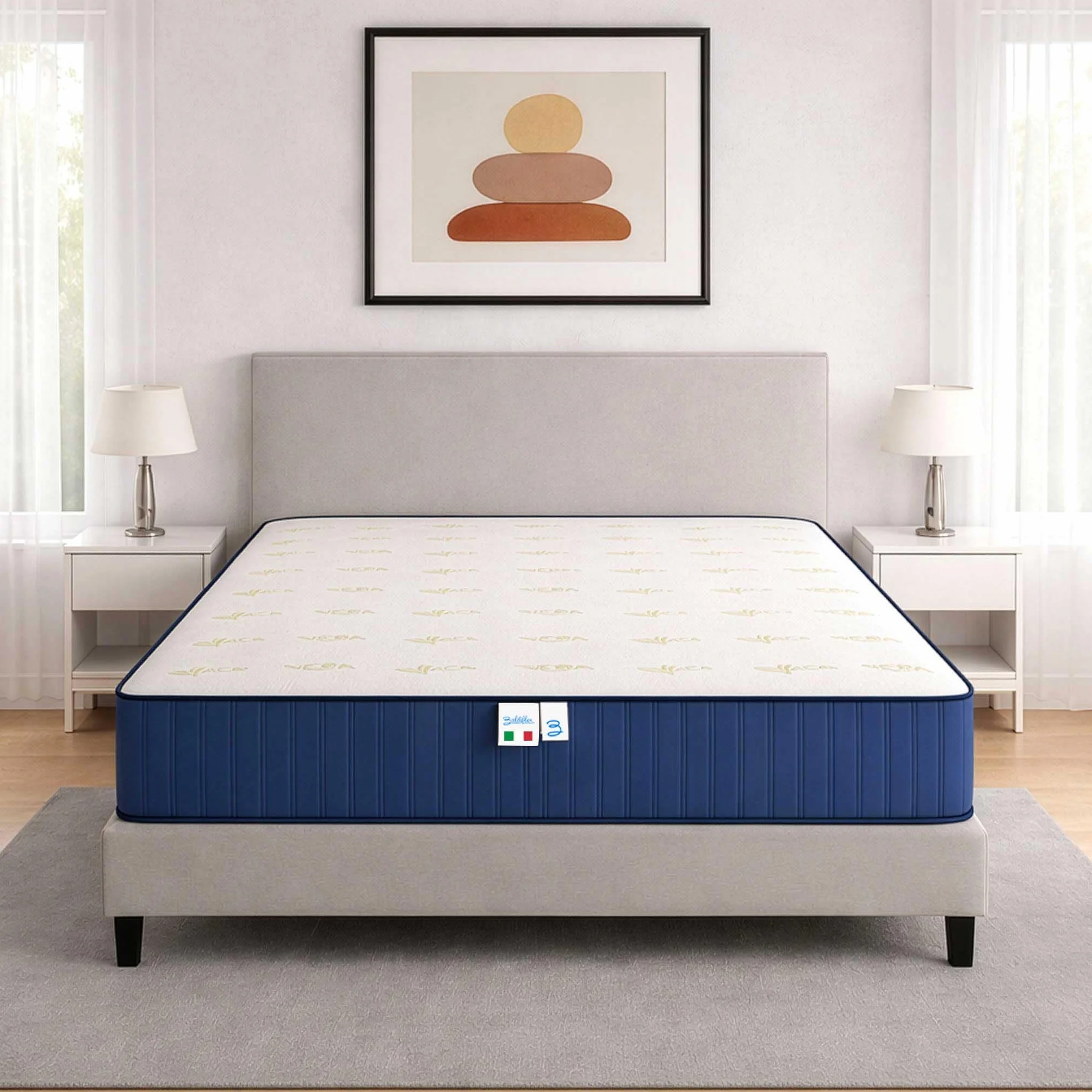 Baldiflex Materasso Memory 20 cm Matrimoniale 160x190 cm RelaxOne Ortopedico Ergonomico Anallergico Antibatterico Made in Italy
