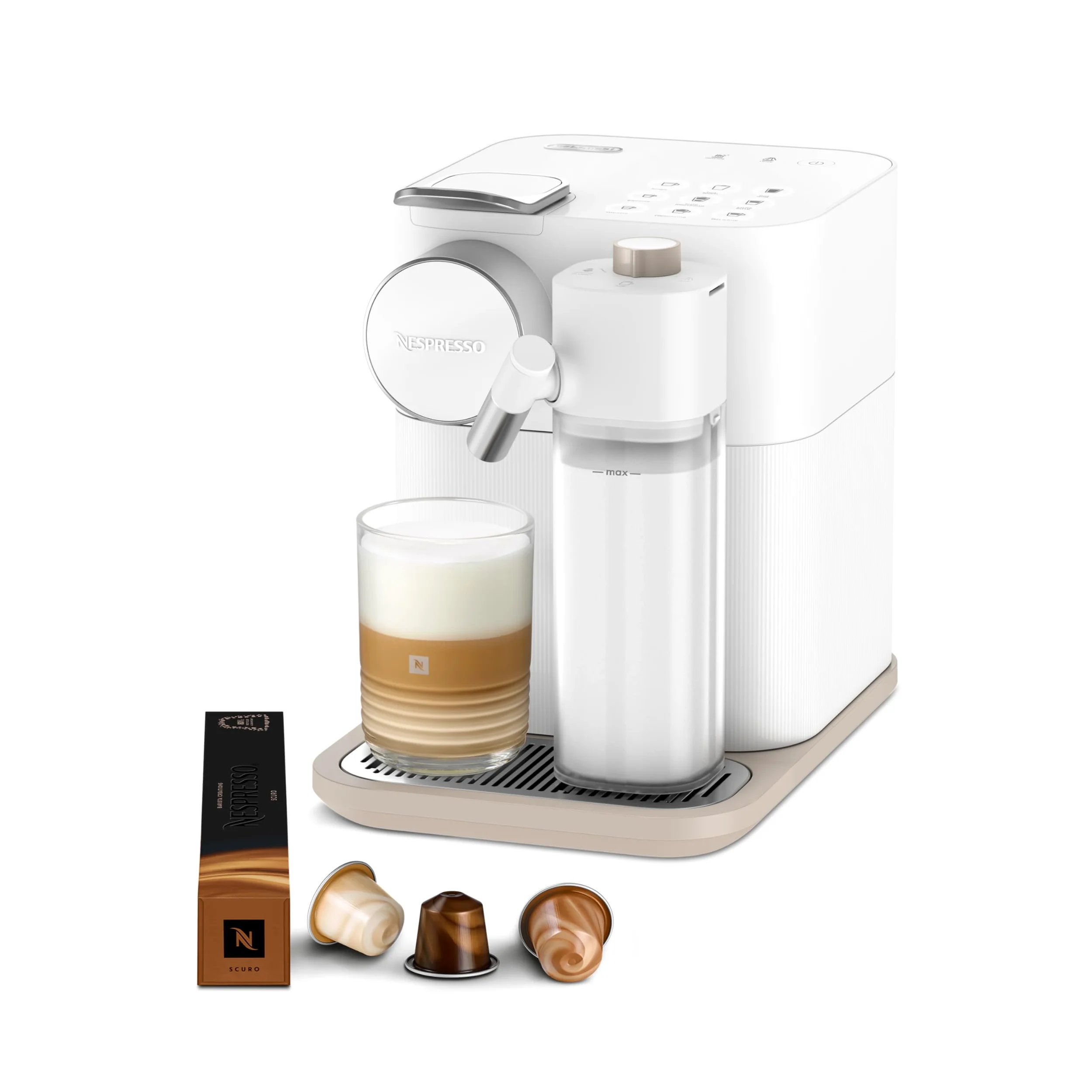 De'Longhi Nespresso Gran Lattissima EN640.B, Macchina per Caffè Automatica, Macchina per Caffè a Capsule, Schiumatura Automatica del Latte, Pressione 19 Bar, Cappuccino, 1400W, Nero
