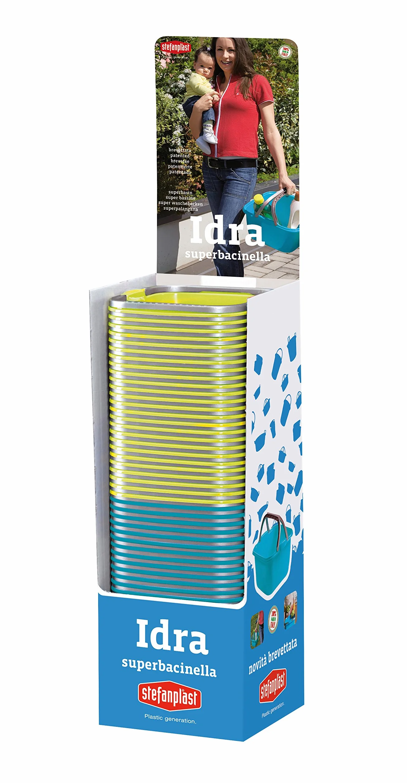 Superbacinella Quadra Idra C/M Cm35 Pro129, Polipropilene, Multicolore,