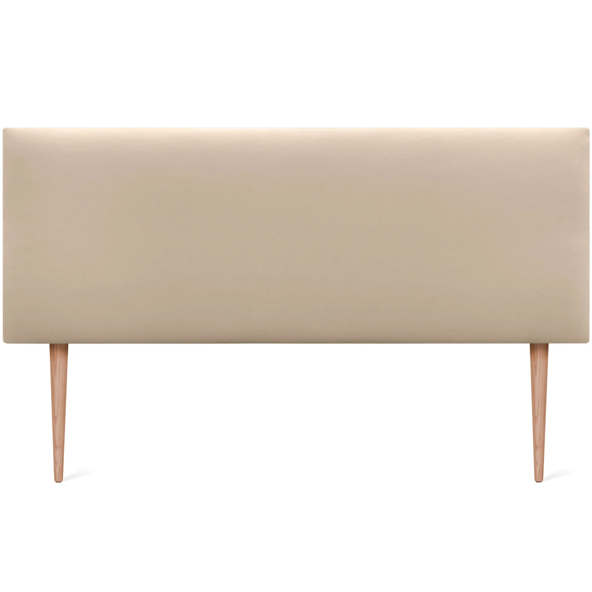 DHOME Testiera in similpelle o tessuto AQUALINE Liscia e con gambe Testiera per letto imbottita (160cm con Gambe (Lits 150/160), Similpelle Beige)