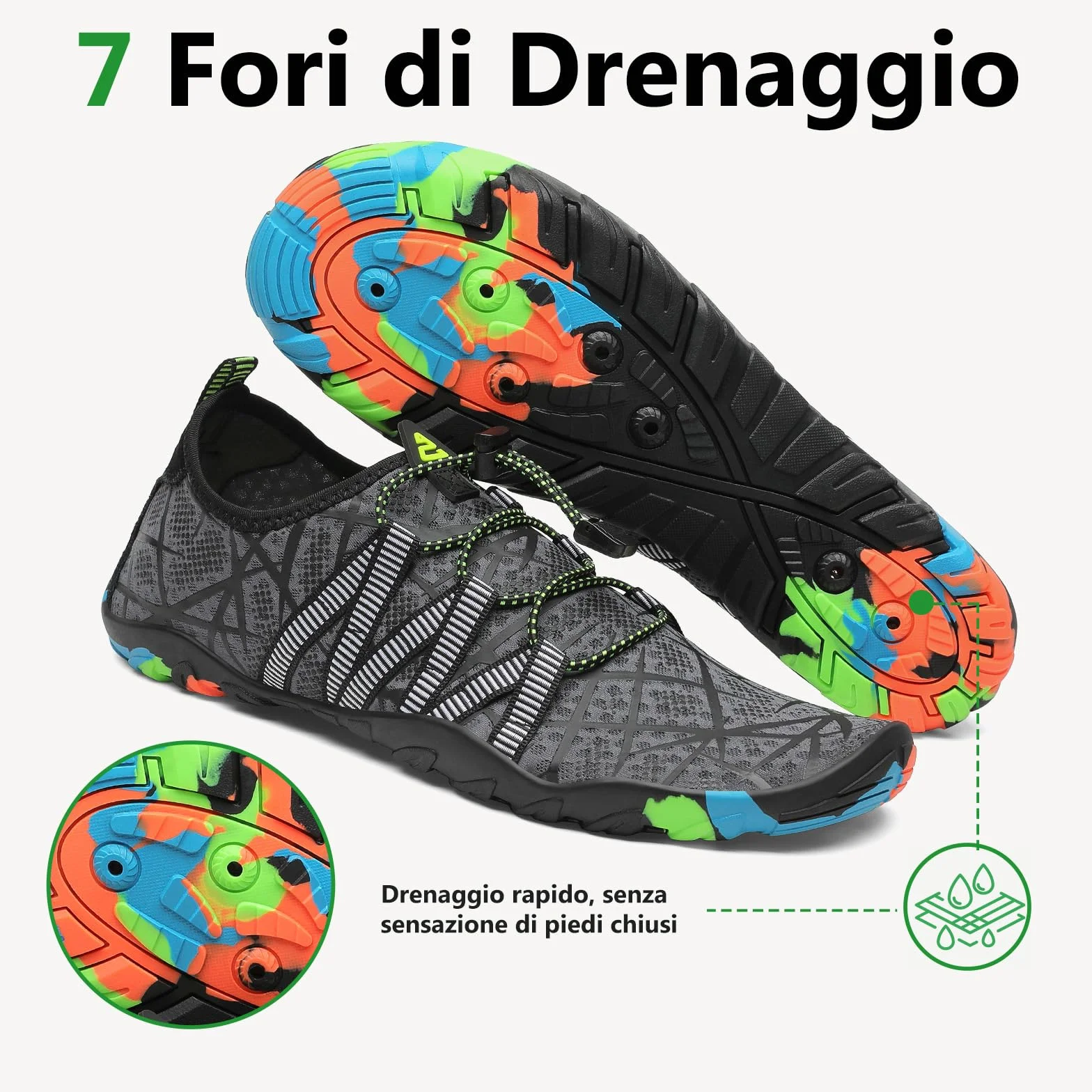SAGUARO Scarpe da Immersione Uomo Donna Rapida Asciugatura Spiaggia Surf
