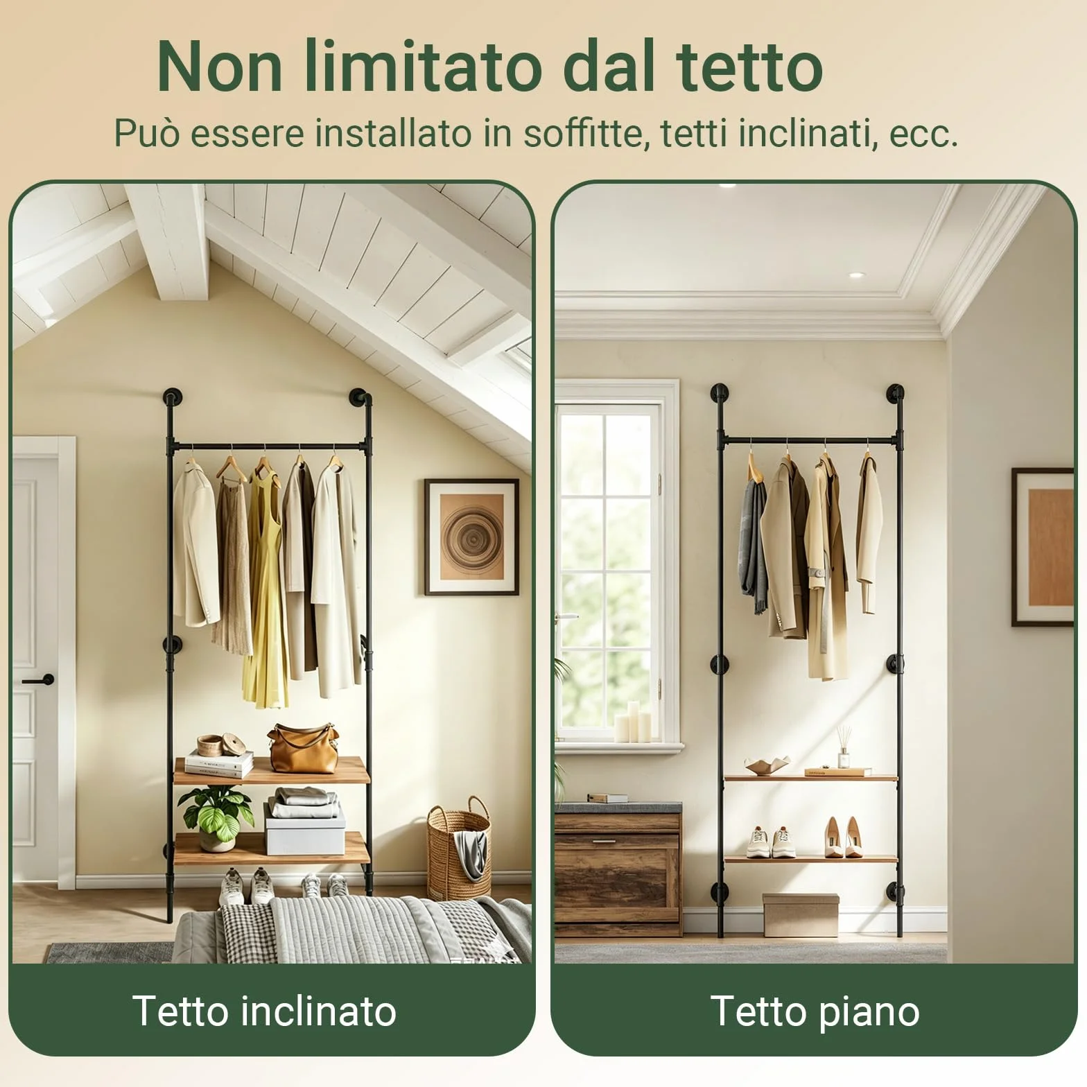SoBuy Appendiabiti a Parete 45 kg 91,5x48x220 cm MDF Nero KLS20-SCH