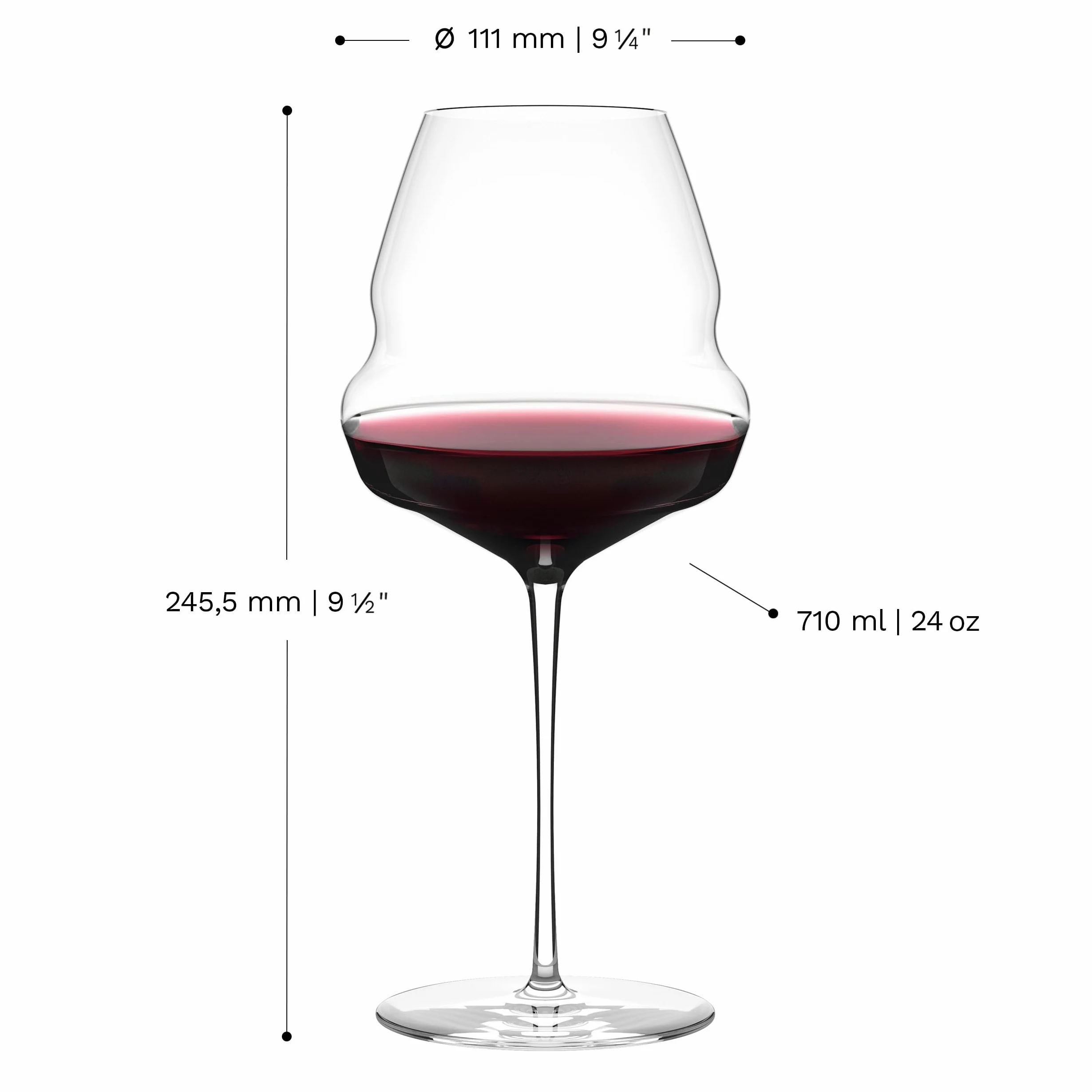 Stölzle Lausitz Calici da Vino Borgogna Cocoon Set da 6, 710ml – Calici Ideali per il Borgogna – Design Cocoon per uno Sviluppo degli Aromi – Lavabile in Lavastoviglie