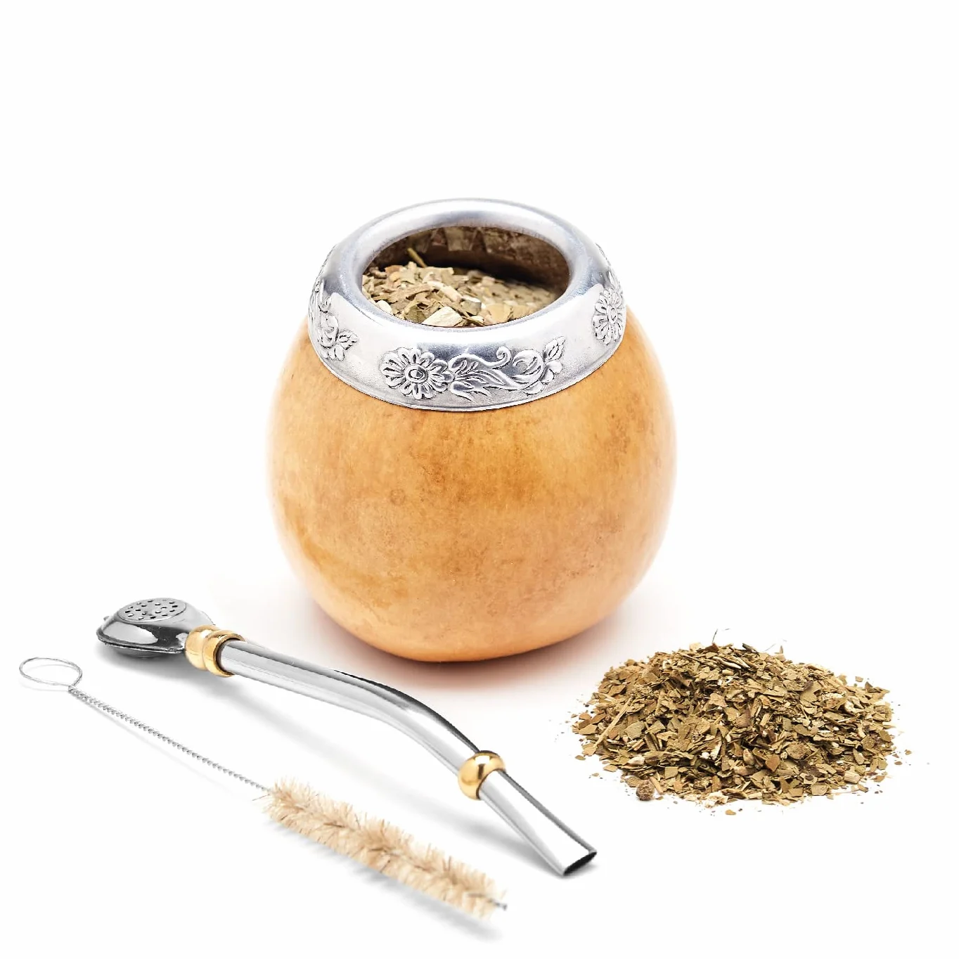Mate Argentino Set Autentico BALIBETOV Tazza Mate Originale Bombilla Yerba Mate Beige