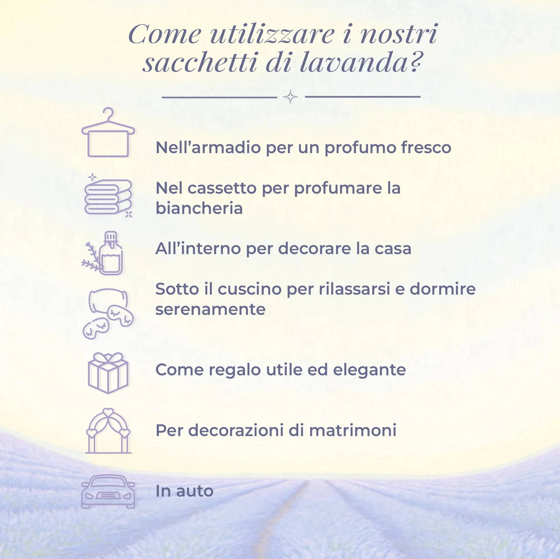 Sacchetti di Lavanda Profumati in Raso (8 pezzi) | Antitarme Naturale | Lavanda di Provenza | Ultima Raccolta | Idea Regalo + Bustina Riutilizzabile | 120g di Fiori (Viola)
