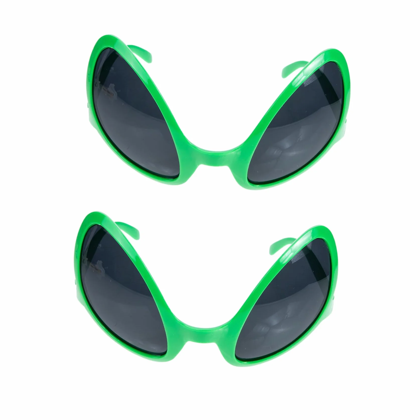 CLISPEED 2 Pezzi Occhiali da Sole Cosplay Festa Lenti Grigie Montatura Verde Accessori Party Photobooth Costume Alieno