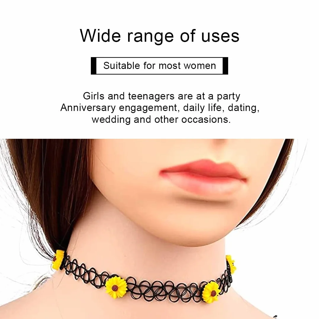 Collana Girocollo Velluto Elasticizzata Vintage Set 12 Pezzi per Donna Bambina Ragazza