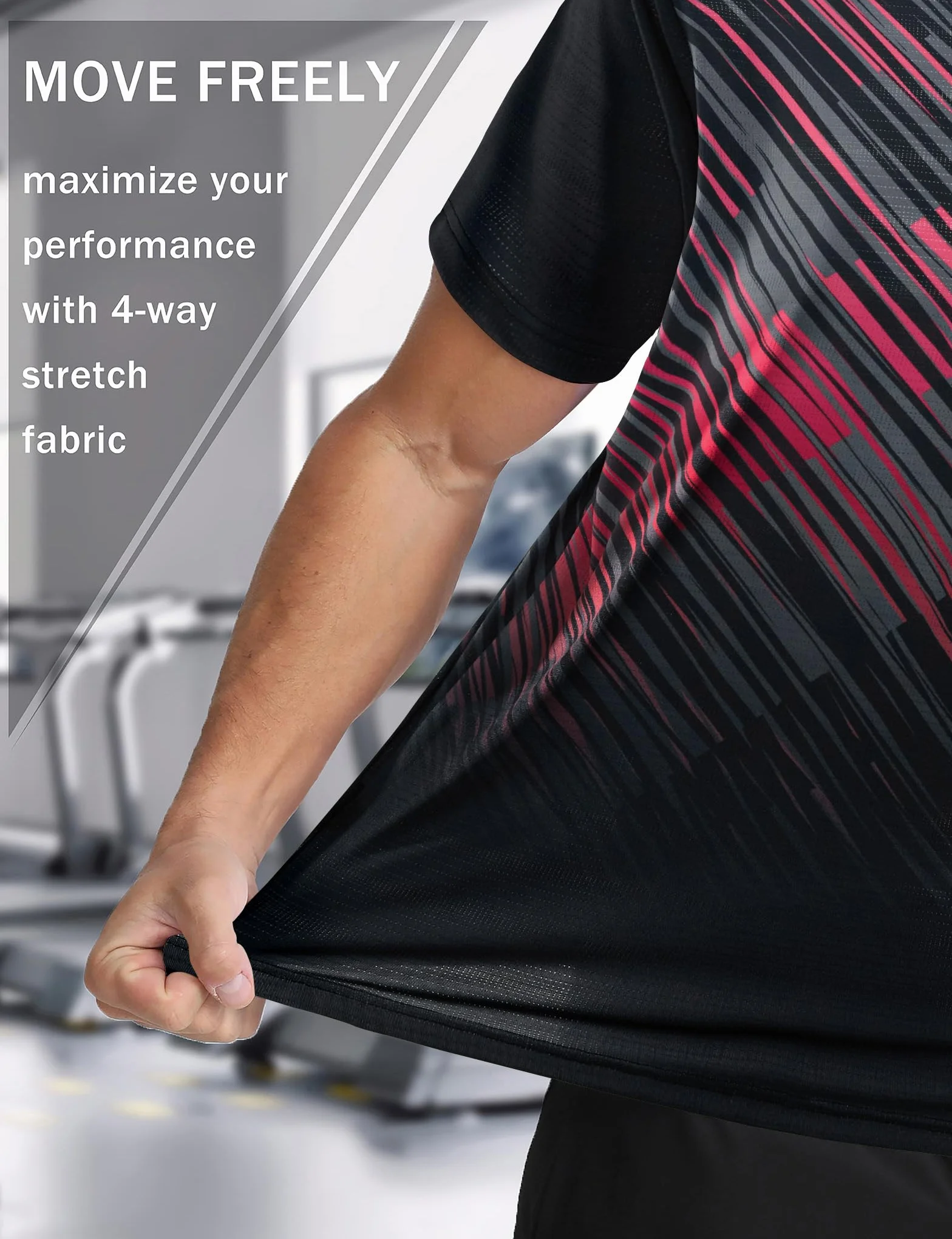 APTRO Maglietta Uomo Sportiva Maniche Corte Tessuto Elastico Asciugatura Rapida Fori Traspiranti Fitness