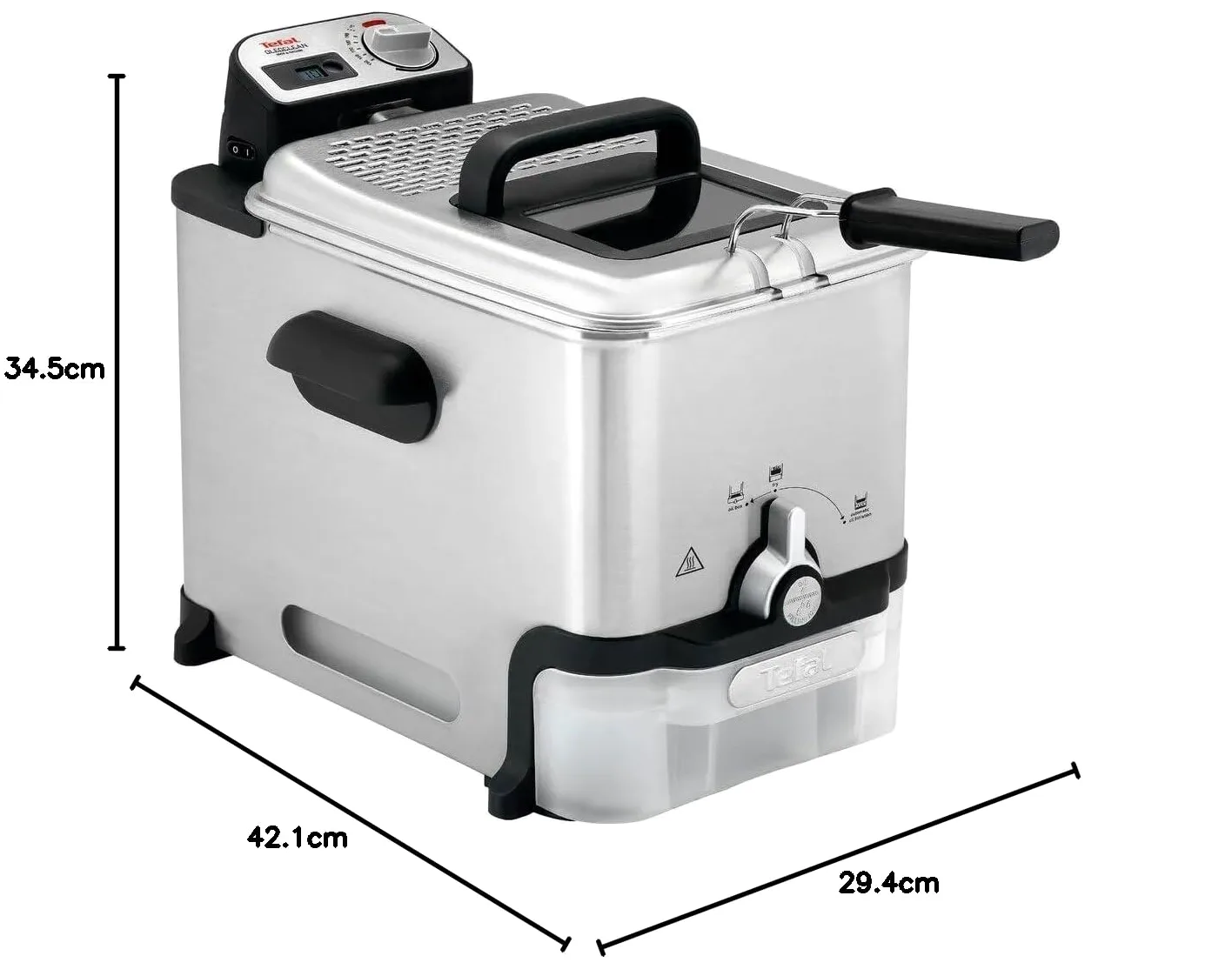Tefal FR8041 Oleoclean Fritteuse 3,5 l 1,2 kg 2300 W Silber