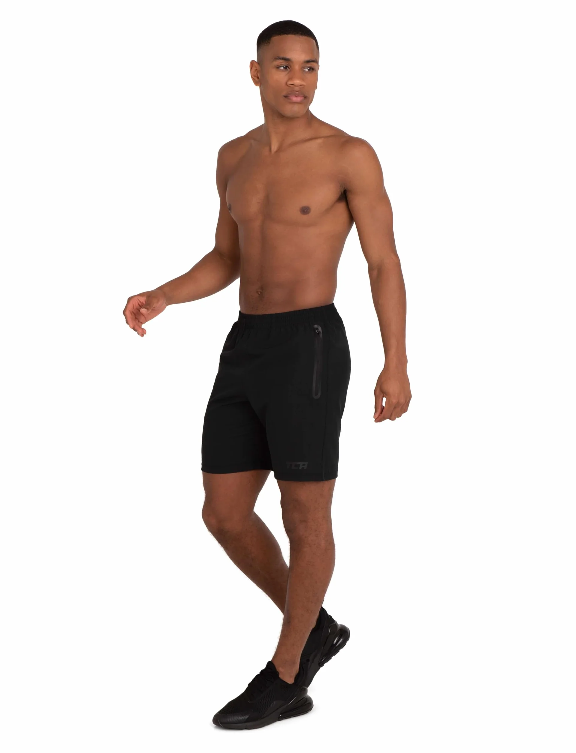 TCA Elite Tech Pantaloncini Palestra Uomo con Tasche Laterali - Running Corti Sportivi da Corsa
