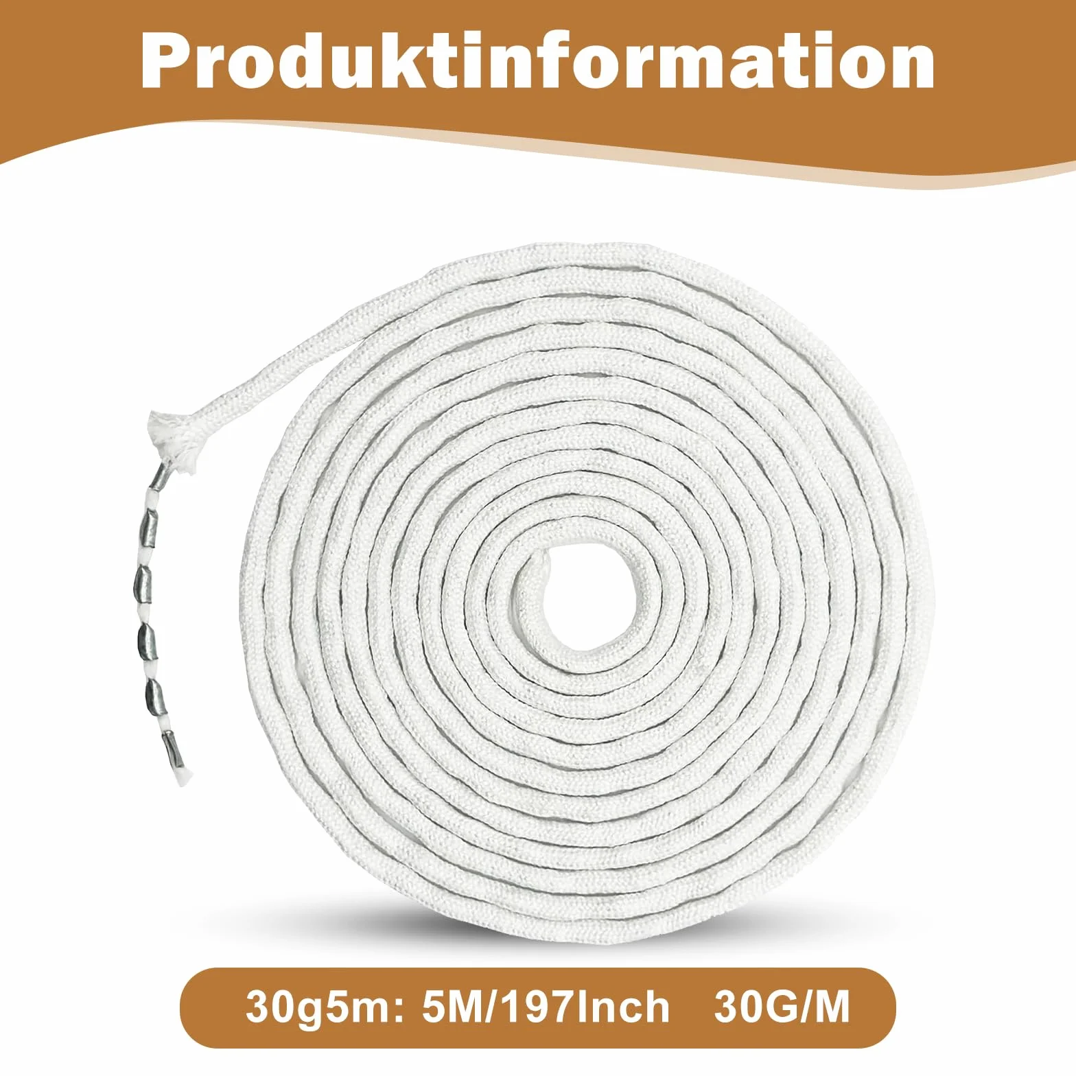 Nastro di piombo per tende 30 g 5 m bianco