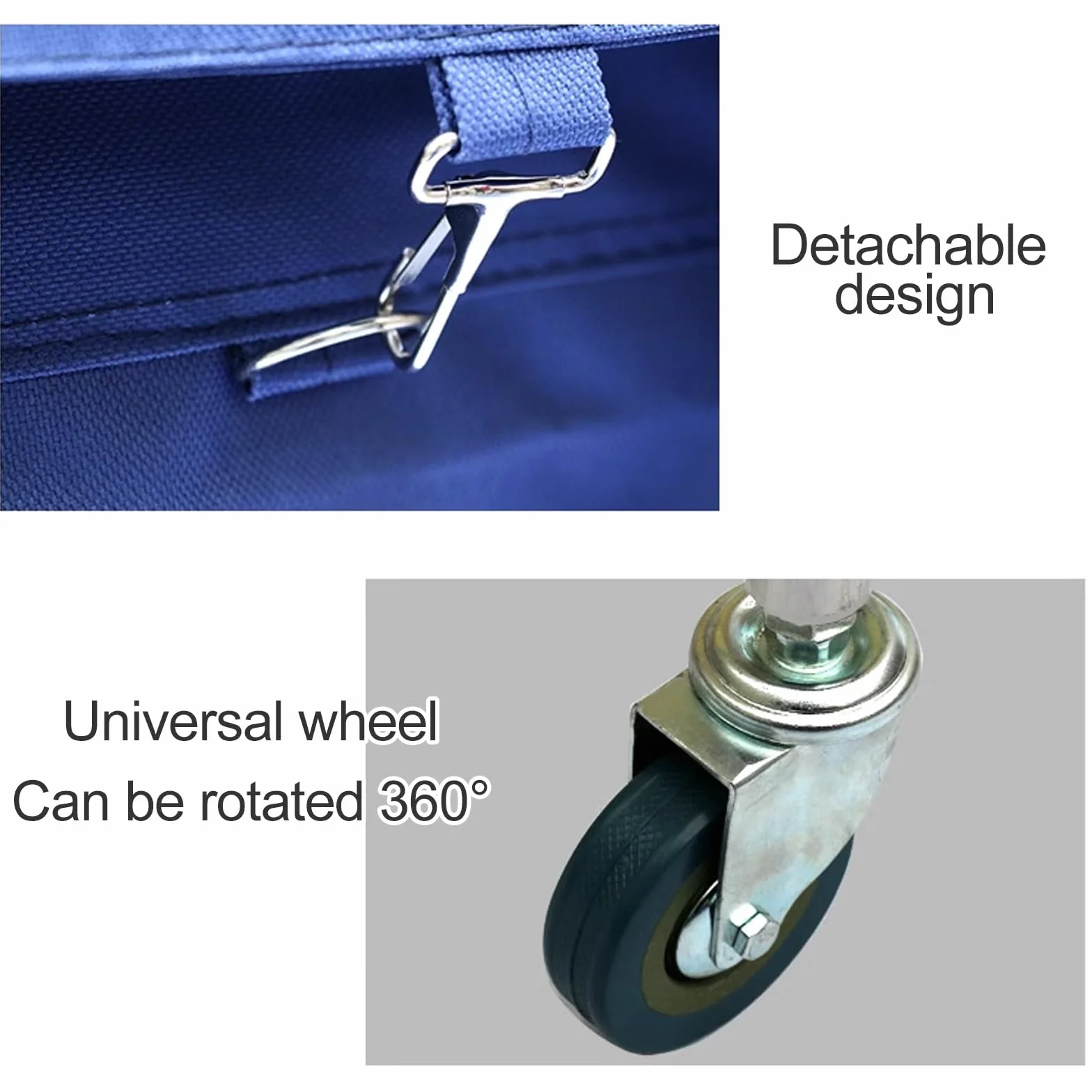 Carrello Portabiancheria per Lavanderia Commerciale con Ruote, Cesto per Carrello per Lavanderia Industriale da 320 Litri con Sacco Interno Rimovibile, Capacità di Peso di 130 Kg ( Color : Grigio , Si