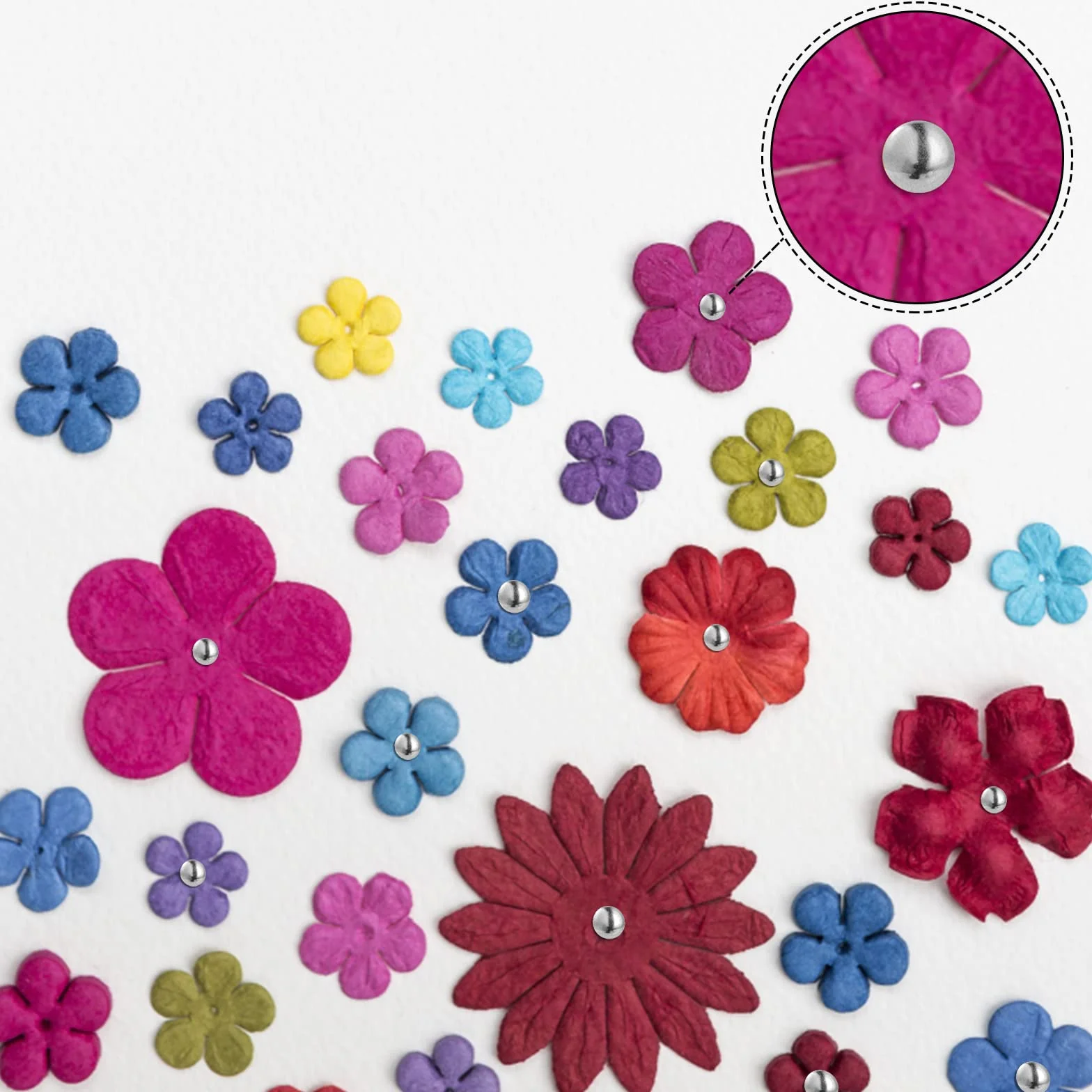 ASTER 300 pezzi di fissaggio in carta argento mini fermi in ottone tondo per lavori artistici fai da te, scrapbooking, progetti fai da te (0,3 x 0,47 pollici)
