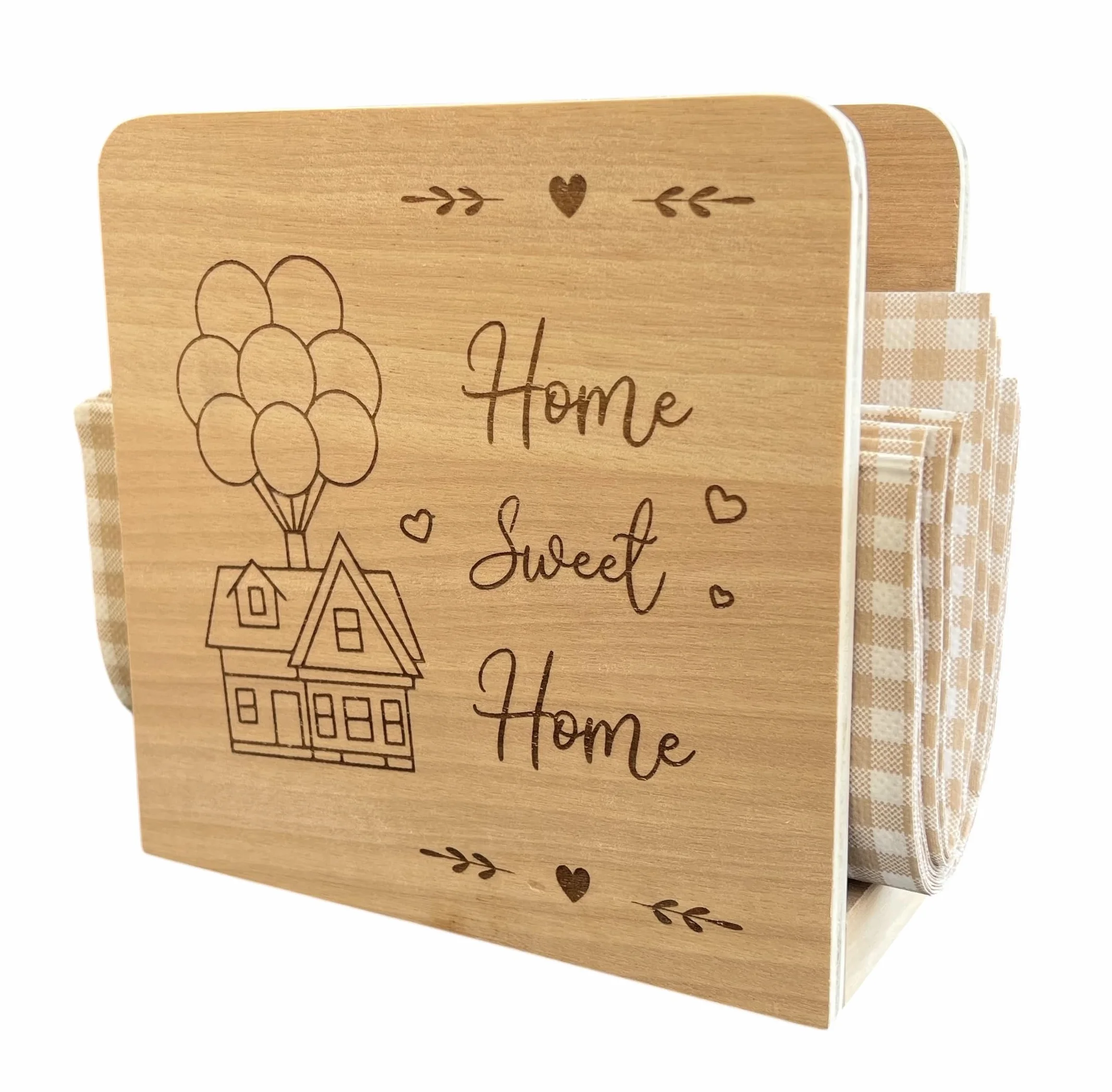 Portatovaglioli da tavola in legno design moderno Home Sweet Home idea regalo cucina nuova casa