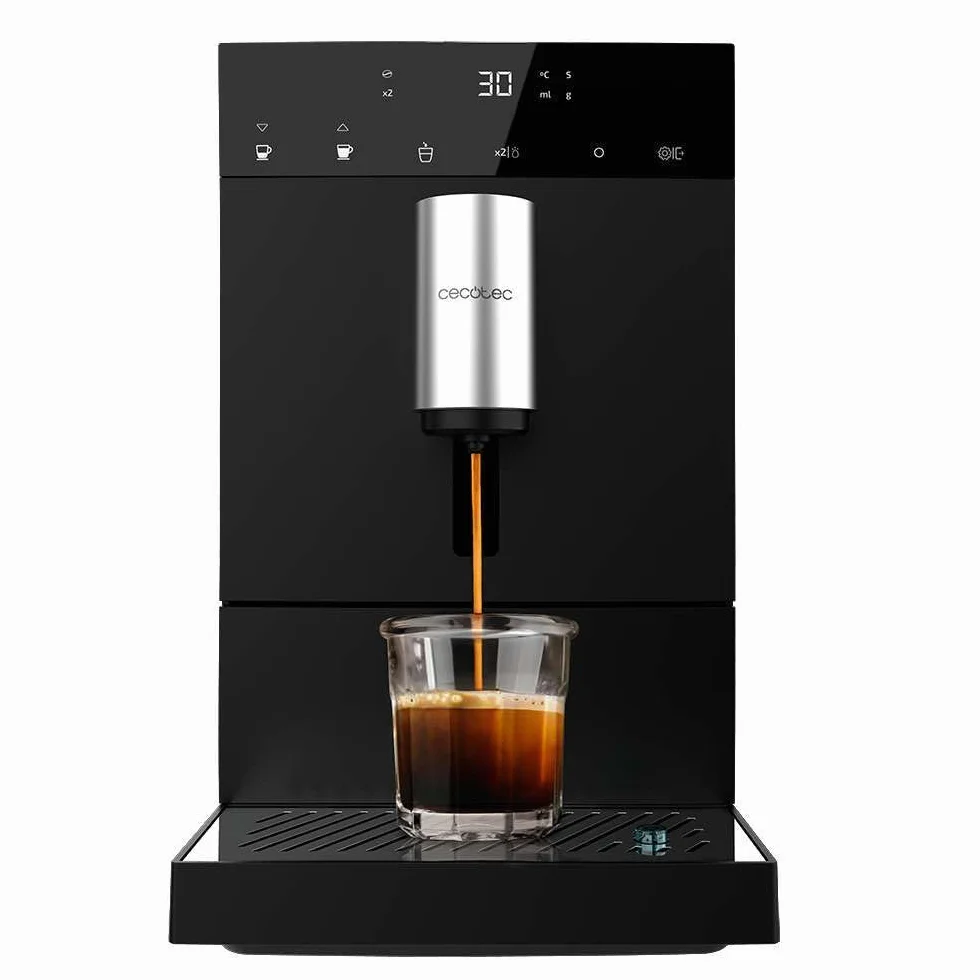 Cecotec Macchina da Caffè Superautomatica Cremmaet Compact. 1450W, Superautomatica, 19 Bar, Thermoblock, Serbatoio Caffè 150g, Serbatoio Acqua 1,1L, Pulizia Automatica