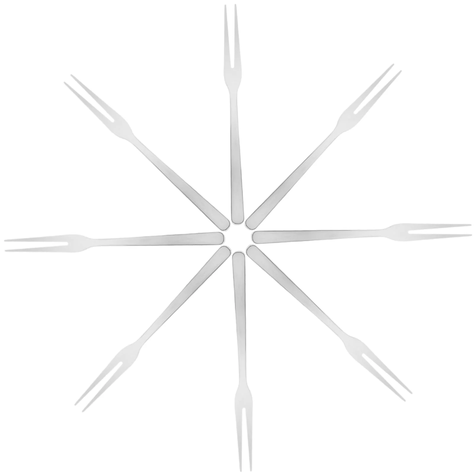 PLAFOPE 8 pezzi Forchette da Frutta in Inossidabile Design Ergonomico per Dessert Antipasti e Insalate Piccole Forchettine Resistenti ed Eleganti per Tavola
