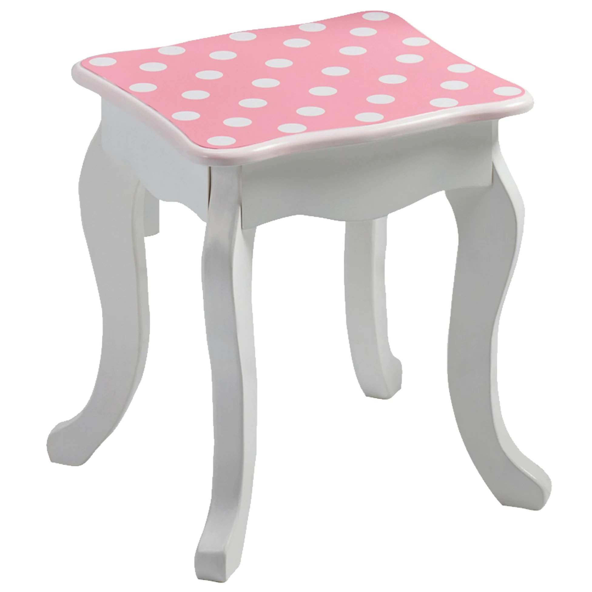 Toletta in Legno Rosa con Sgabello e Specchio per Bambini Teamson Kids TD-11670F