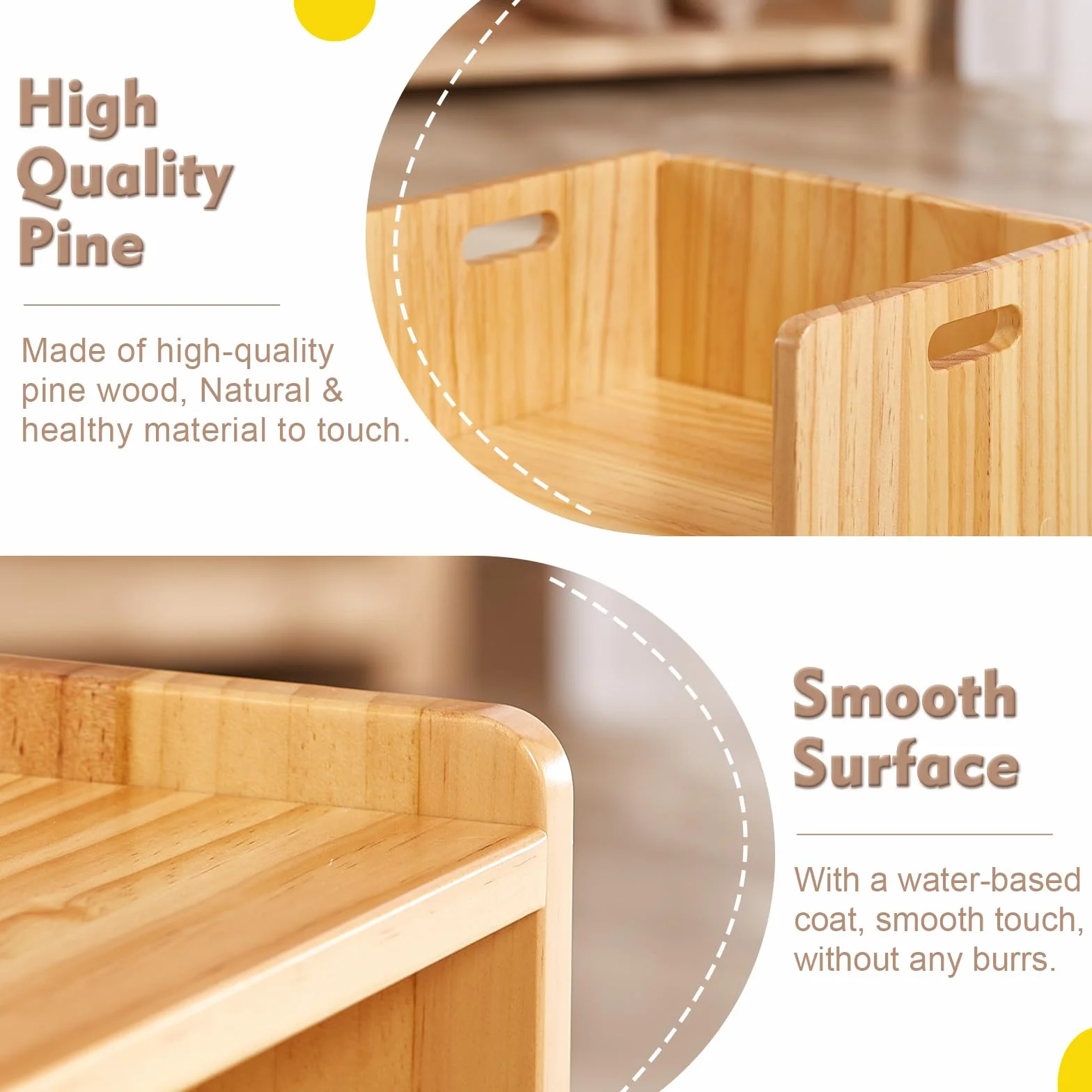 FUNLIO Set di tavolo e sedia Montessori regolabili in altezza per età 1-3, in legno massiccio, set di sedia da tavolo per bambini per leggere/mangiare/giocare - Naturale
