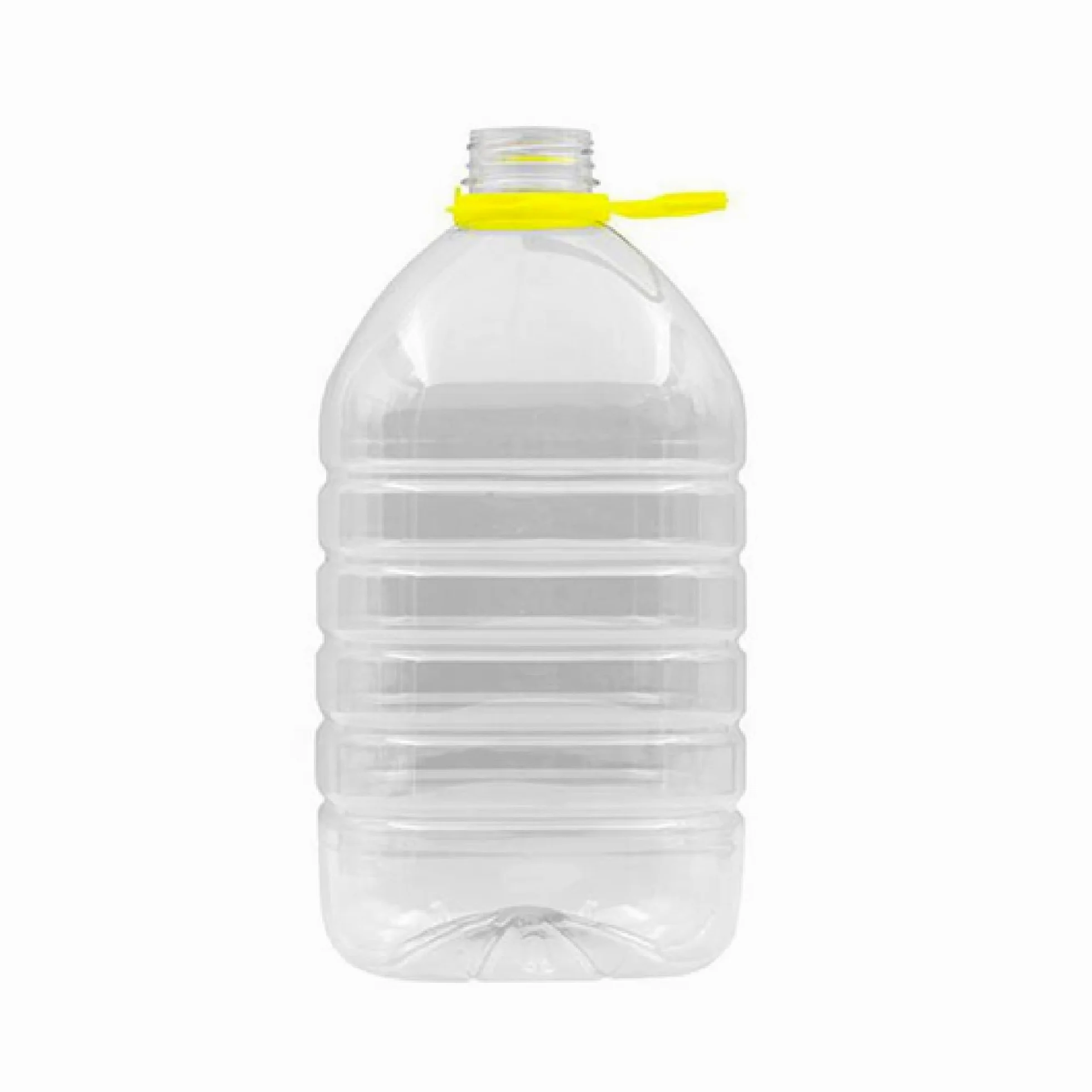 BricoQui Contenitore in Pet Bottiglia da 5 lt con Manico e Tappo a Vite Uso Alimentare Vino Olio 2 Pezzi