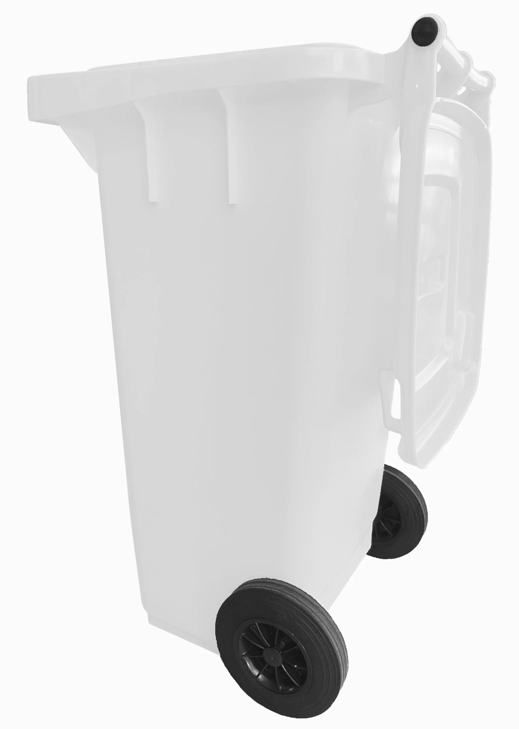 Mobil Plastic - Bidone Raccolta Differenziata 240 Litri con Coperchio e Ruote per Esterni | Colore Bianco | Plastica Resistente | Certificato UNI EN 840