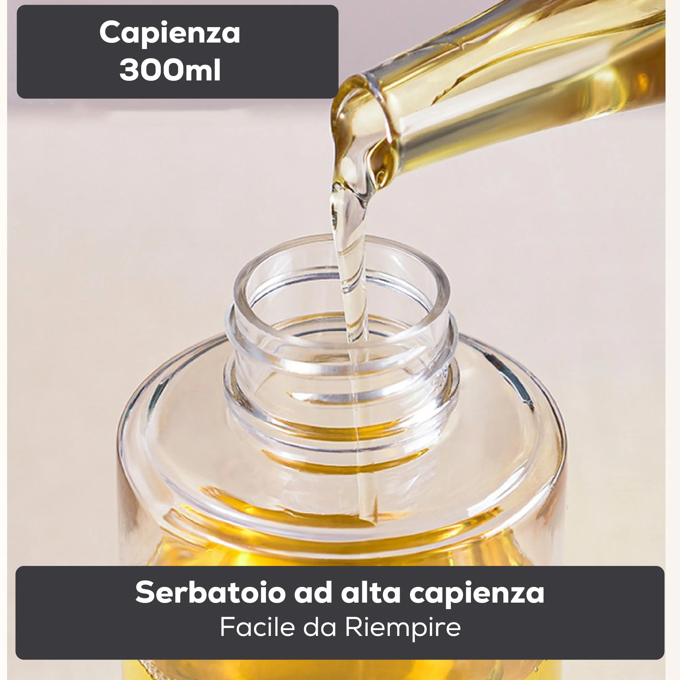 Spruzzatore Olio/aceto Spray Spruzzino Friggitrice ad Aria Spray Oliva 300 ml | Nebulizzatore Spruzza Olio Cucinare Forno BBQ Forno | flacone multifunzionale spry antigoccia Insalata
