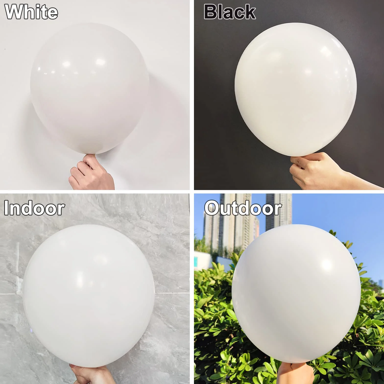 Palloncini Bianco, 50 Pezzi 12 Pollici Palloncini in Lattice Da 30,5 cm, Palloncino Bianchi Opachi per Bambini Festa Compleanno Baby Shower Anniversario Di Principessa Carnevale Eventi Decorazioni