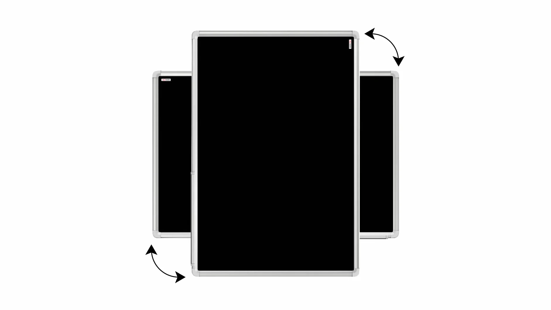 ALLboards Lavagna Nera da Gesso Magnetica con Cornice in Alluminio 120x90cm, Scrivibile con Gessetti e Pennarelli a Gesso