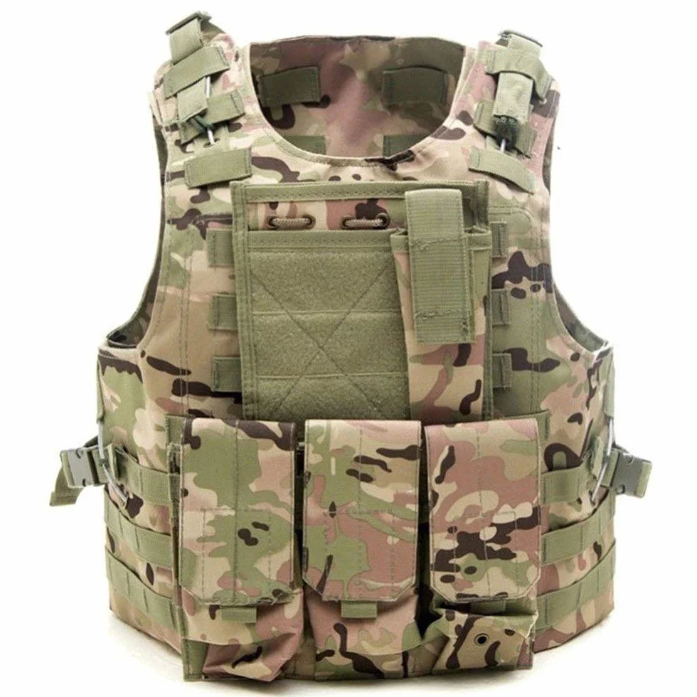 Tactical Vest Military Airsoft Gilet da Caccia Poliestere