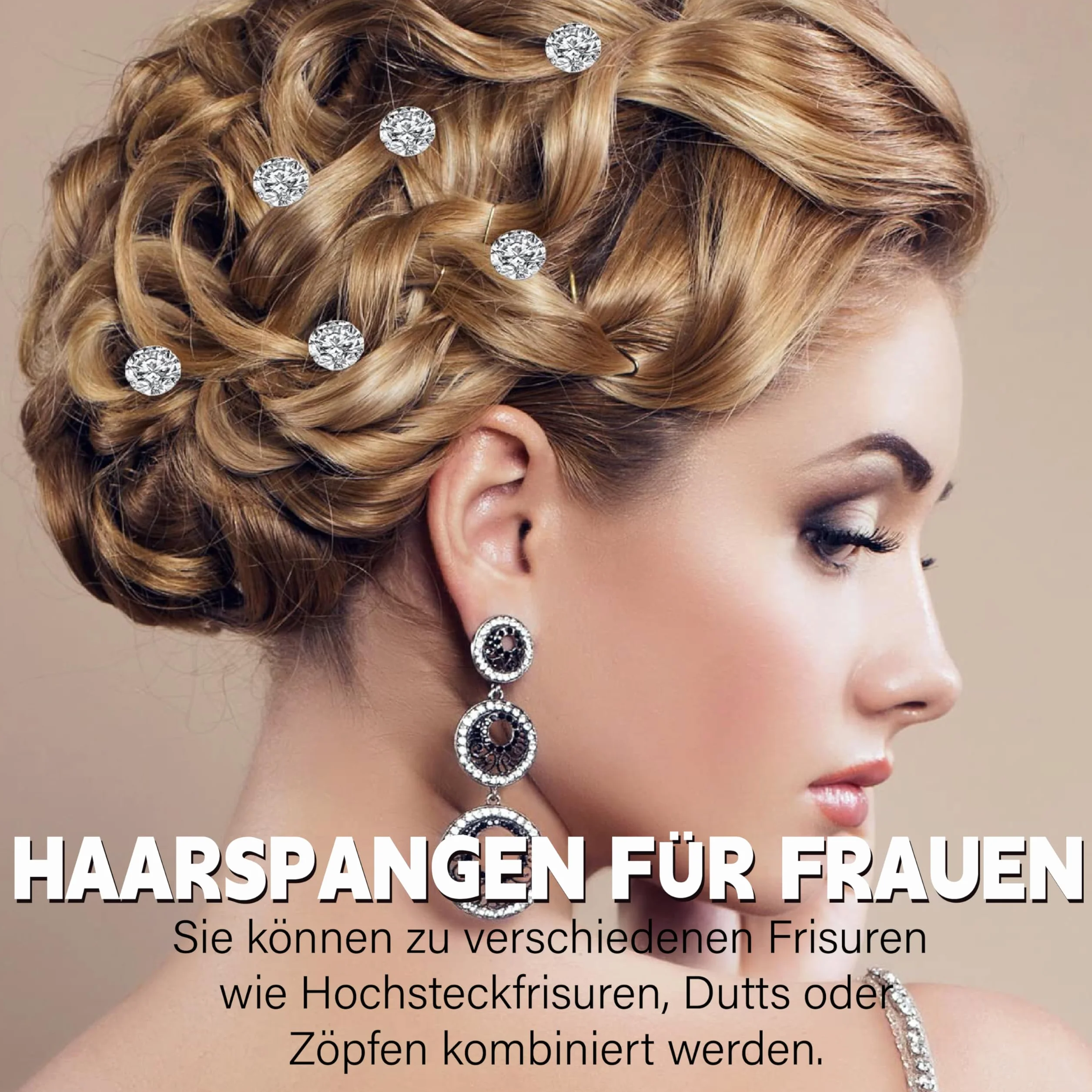 Forcine a spirale con strass per capelli mini accessori matrimonio spose