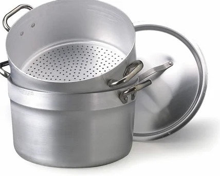 Pentole Agnelli ALMA15224 Cuociverdura a Vapore, Cous Cous, 24 cm