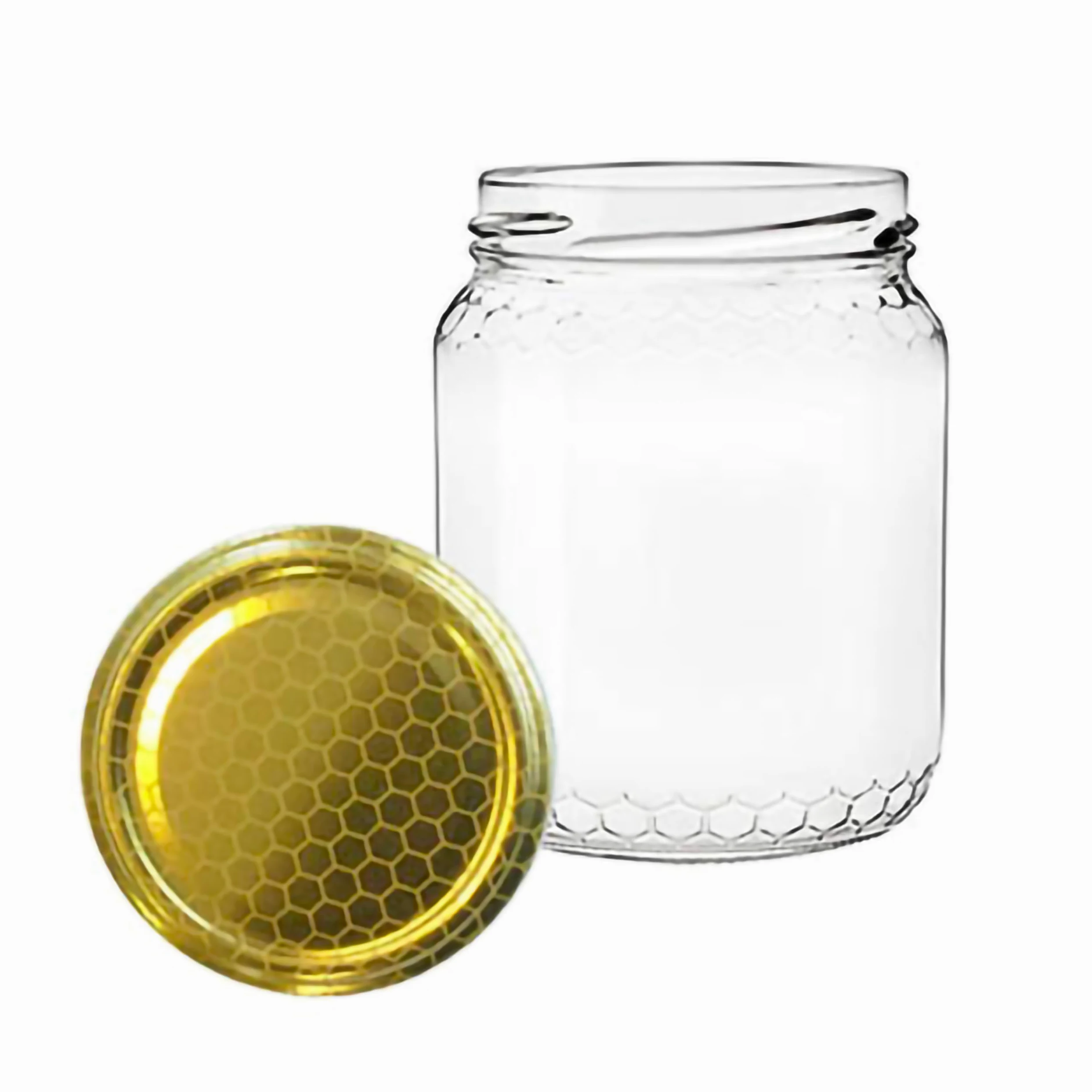 Set Completo di 90 Barattoli - Vasetti da 773ml - 1Kg con Tappo Color Oro, Vaso Ideale per la Conservazione di Miele Marmellata e Altri Alimenti (90 pezzi da 773ml - 1Kg)