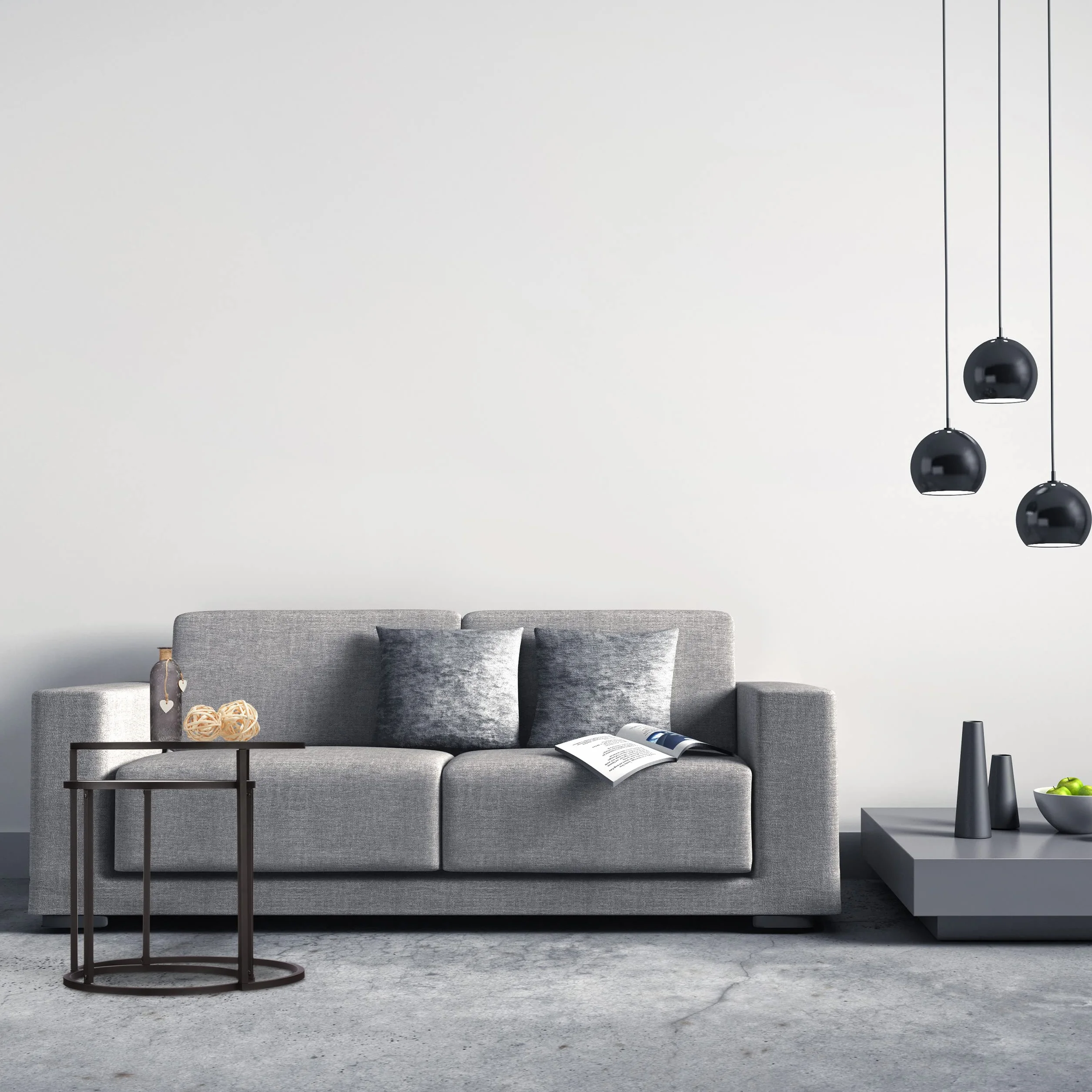 relaxdays Tavolino da Salotto, Set da 2, Portaoggetti da Divano, Superficie in Vetro, Modulari, HLP 50,5x50x50 cm, Nero, Acciaio, 5 x 50 x 50 cm
