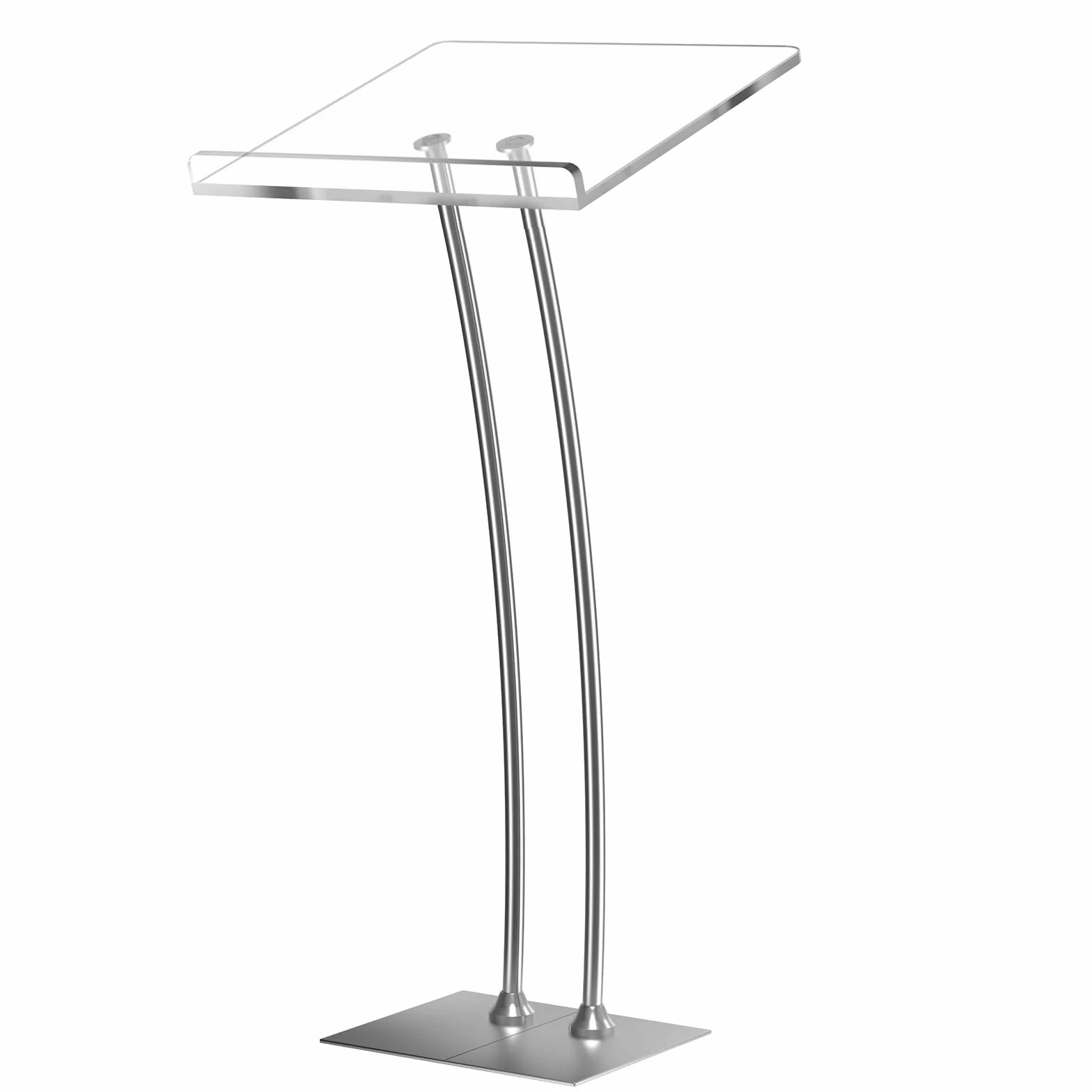 Podio in acrilico con fondo stabile in ferro, pulpiti per chiese con piano di lavoro in acrilico spesso 10 mm, pulpito multifunzione per aule moderne di musica, concerti, matrimoni, conferenze, eventi