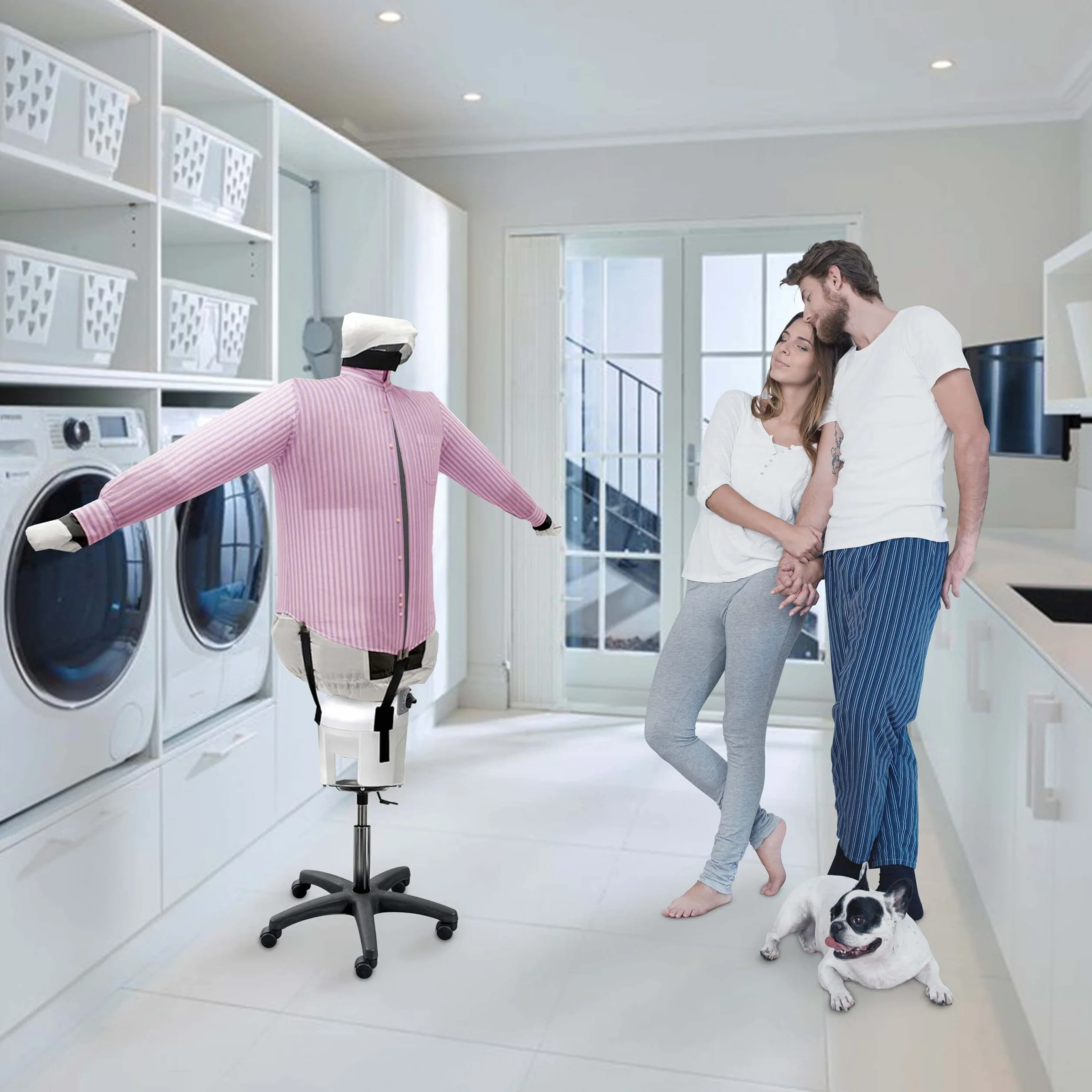 EOLO Stirasciugatrice SA05 SP ECO Stira Asciuga Camicie Camicette Pantaloni Stiro Facile Manichino Ferro Verticale Stiratrice Supporto 5 Ruote 3 Programmi Made in Italy Garanzia 5 Anni Efficienza A++