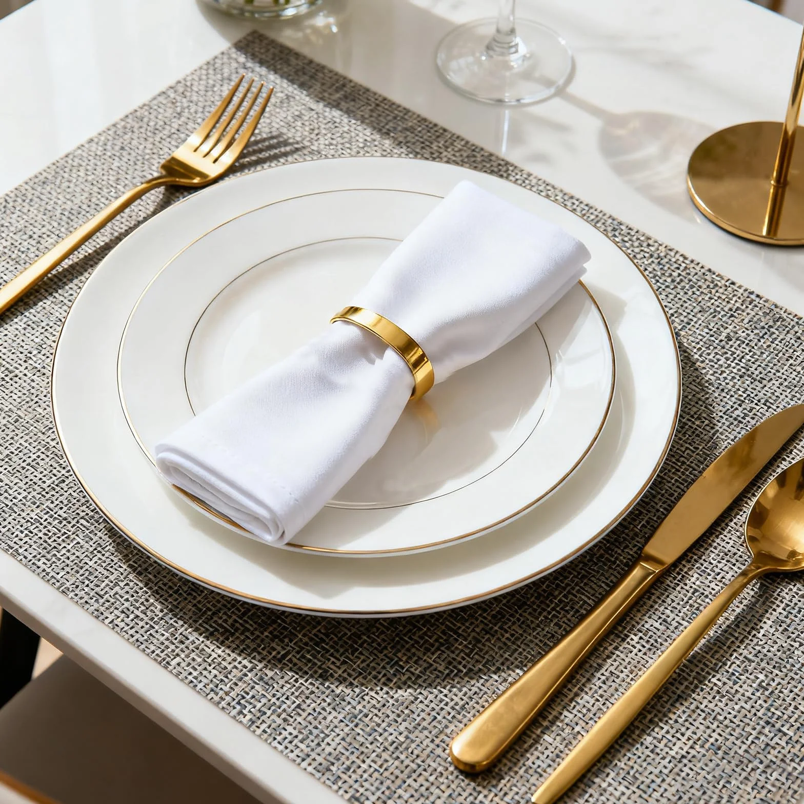 Portatovaglioli in oro, 12 pezzi, eleganti fibbie per tovaglioli, anello di Natale, napkin in metallo, per decorazione da tavolo, San Valentino, Pasqua, matrimonio, Natale, cena, feste