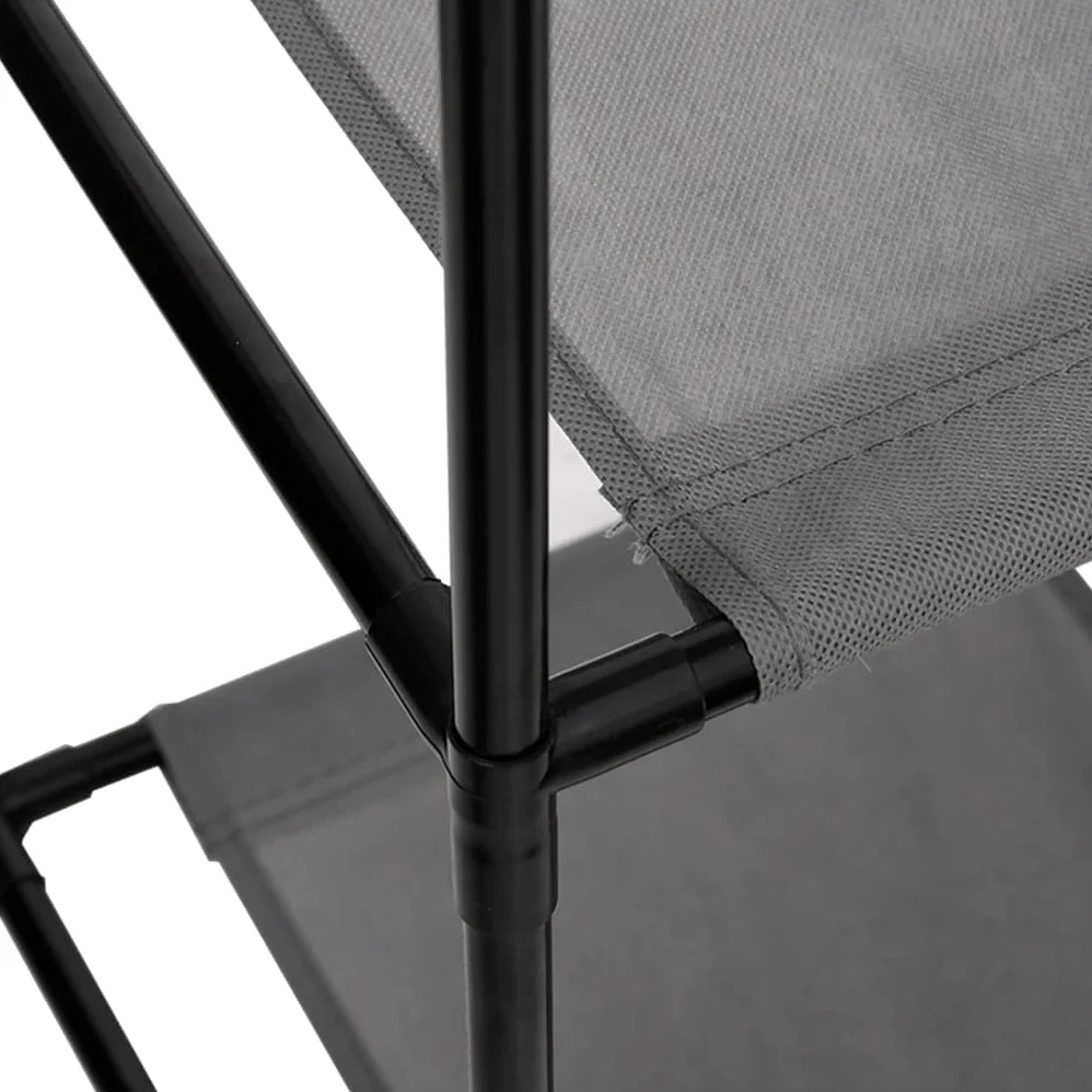 Armadio portaoggetti con 3 cassetti in tessuto, grigio, 34 x 34 x 101 cm, in acciaio, per soggiorno, camera da letto, ufficio, organizer con robusto telaio in acciaio per ordine e ripiano