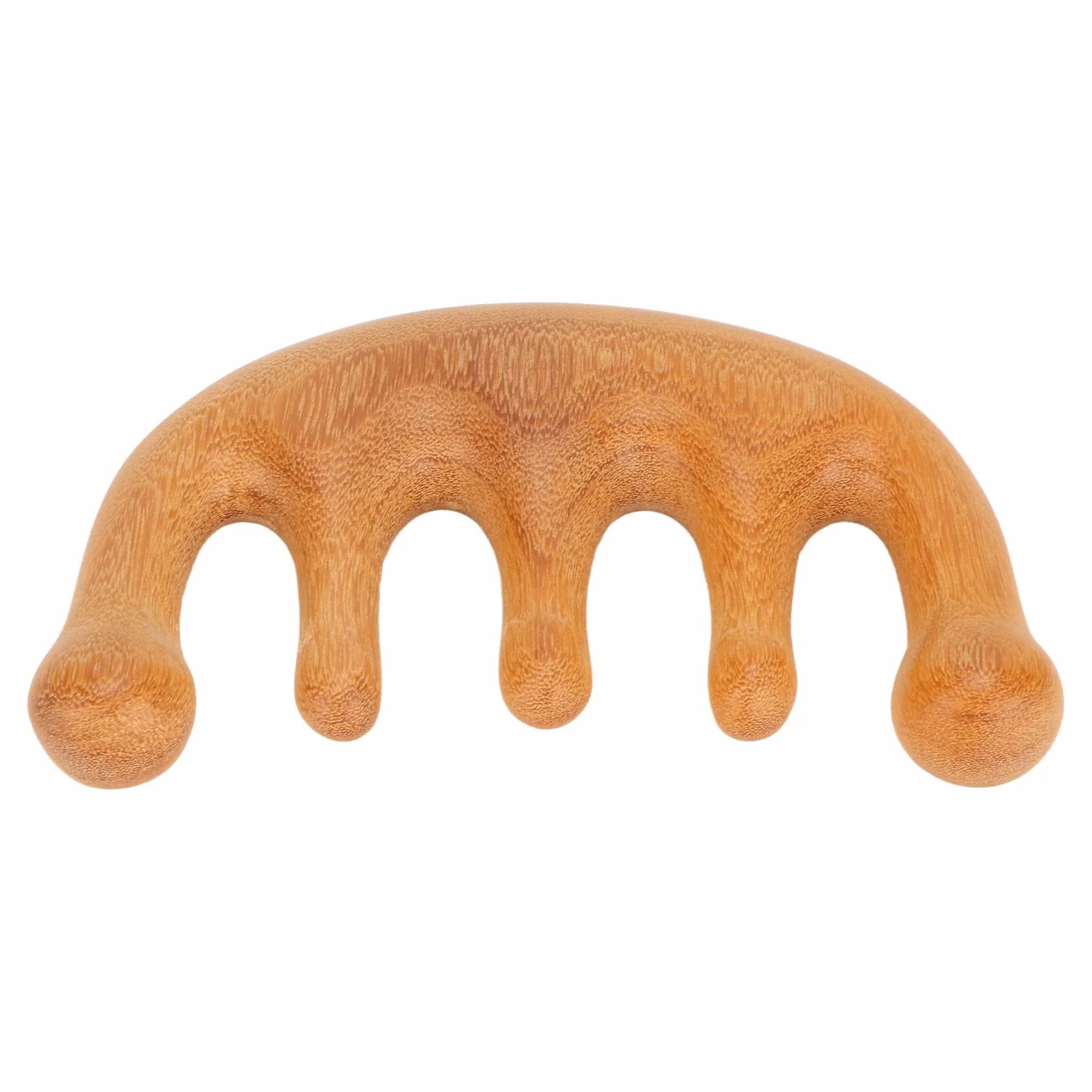 Pettine per Cuoio Capelluto in Legno a Denti Larghi per Massaggio