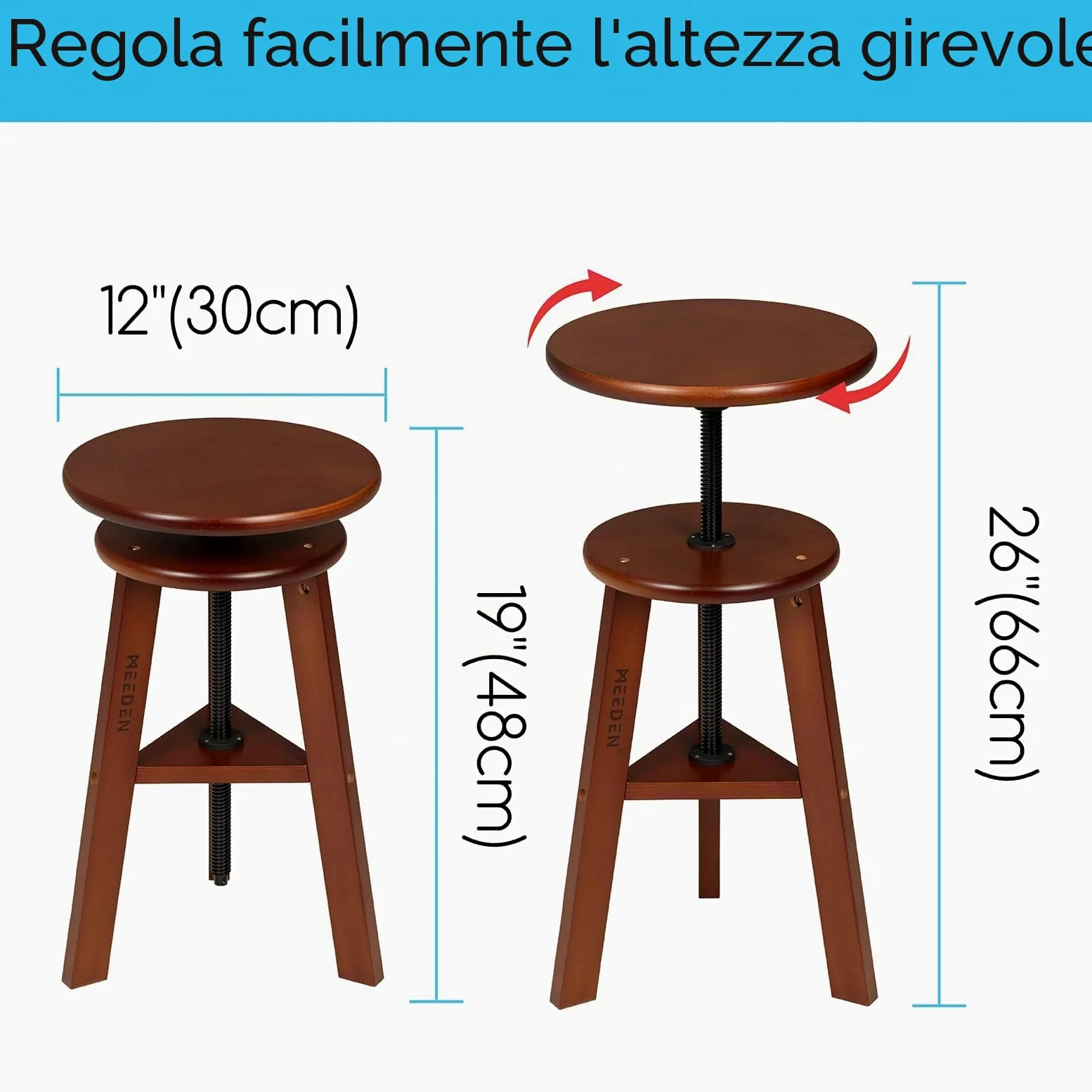 MEEDEN Set di tavolo da disegno e sgabello, in legno, stile vintage, con sedia da disegno e tavolo da lavoro con altezza regolabile, piano inclinabile per opere d'arte, grafica, scrittura