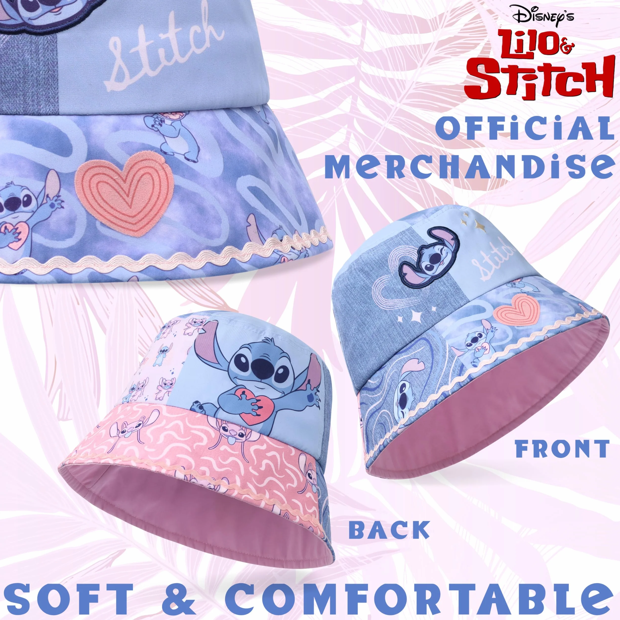 Disney Stitch Cappello Pescatore Bambina Sole Cappellini Bambini Estate