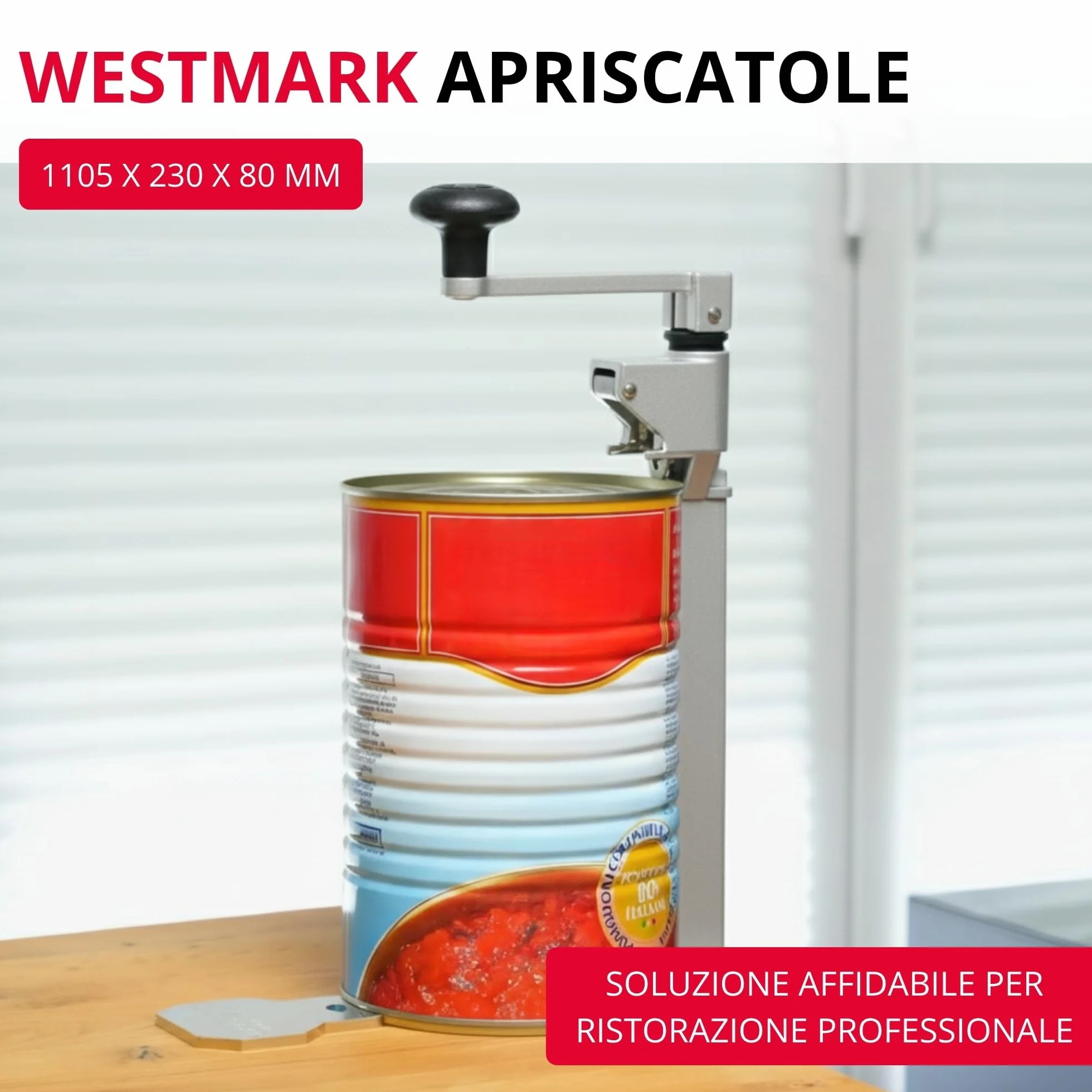 Westmark Sieger Clou 30 Apriscatole da montare al tavolo 84 cm Acciaio inox